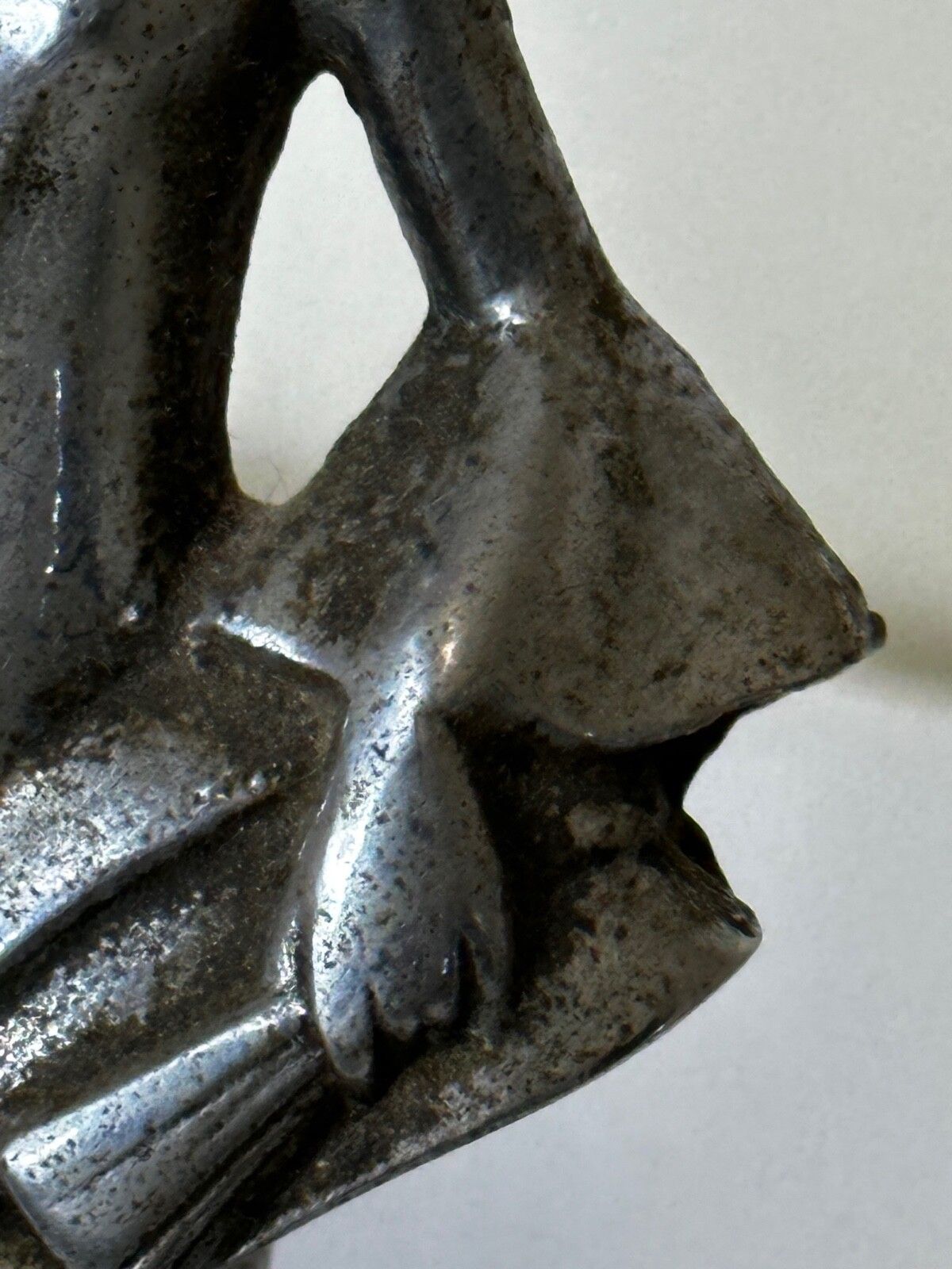 photo for sale Art Deco Brits Verchroomd Bronzen Danseres Automascotte Figurine Sculptuur