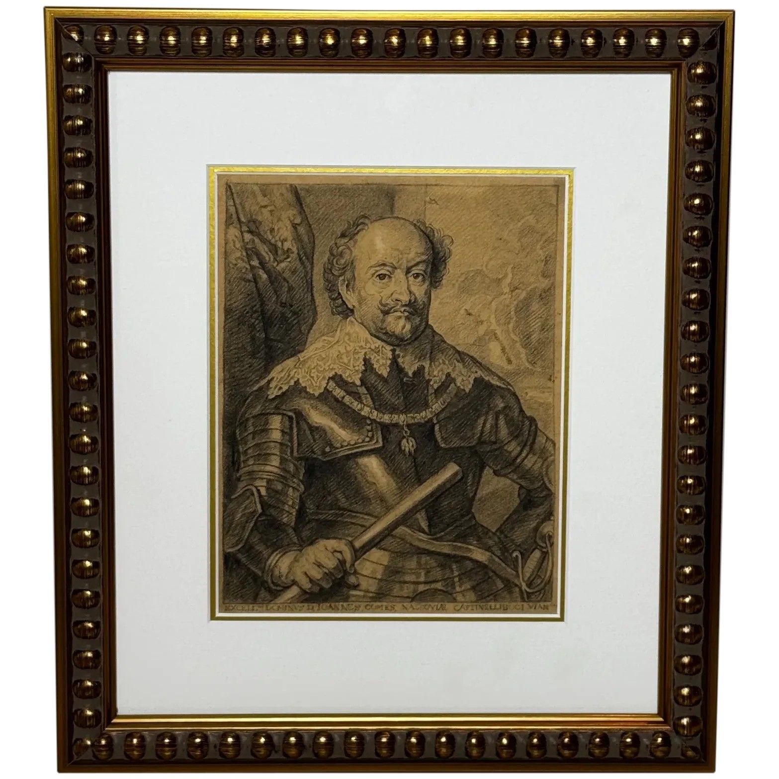 John VIII Graaf van Nassau Heer van Cattenell & Beilstein in Harnas naar Van Dyck