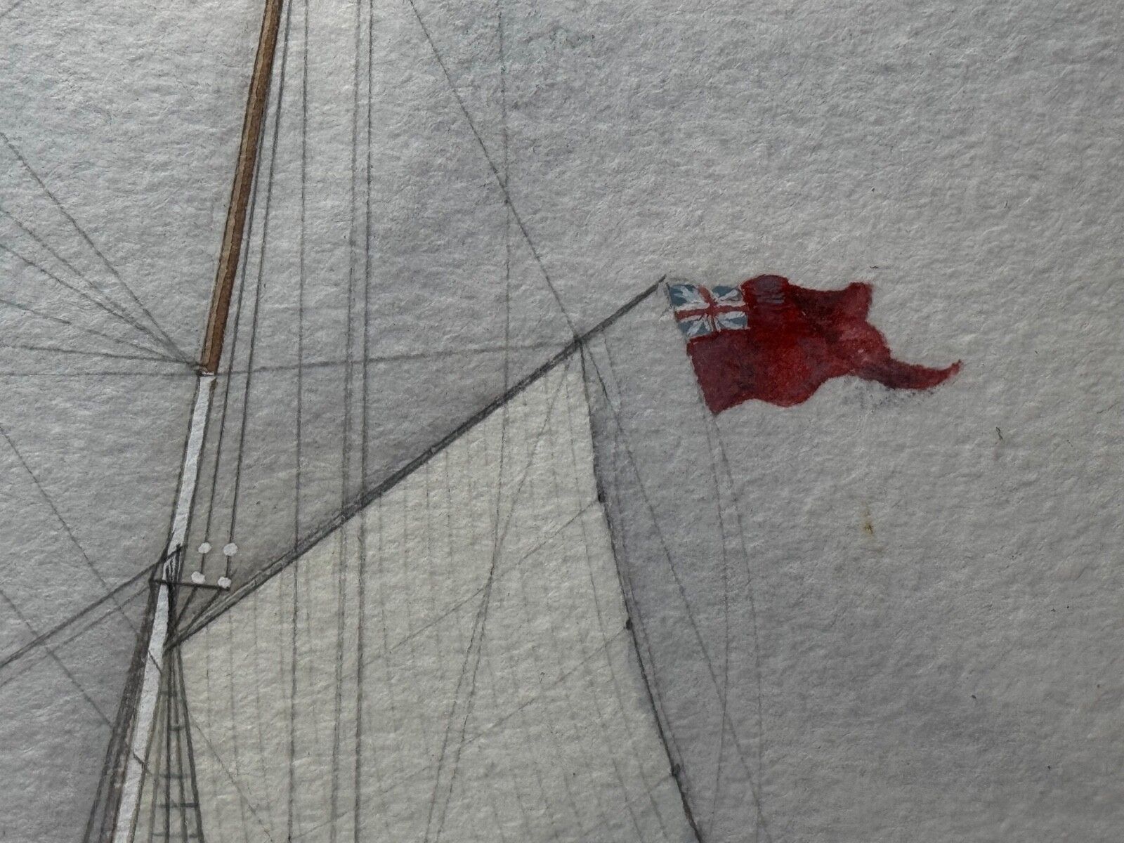photo vinterior Victoriaans schilderij Brocklebank Line viermastige bark stalen romp schip Sindia