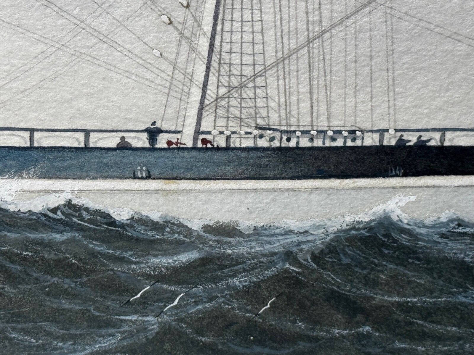 photo buy Victoriaans schilderij Brocklebank Line viermastige bark stalen romp schip Sindia