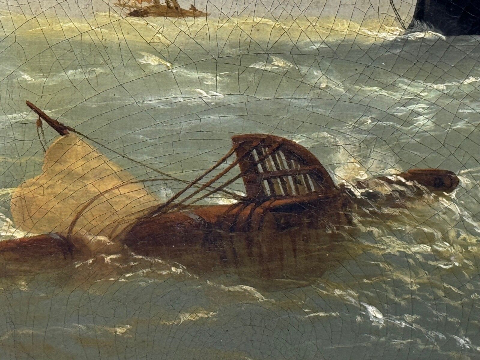9000.0 Large 19th Century Oil Painting Steamer Ss Miranda Polar Artic Expedition DR Frederick Albert Cook photo
