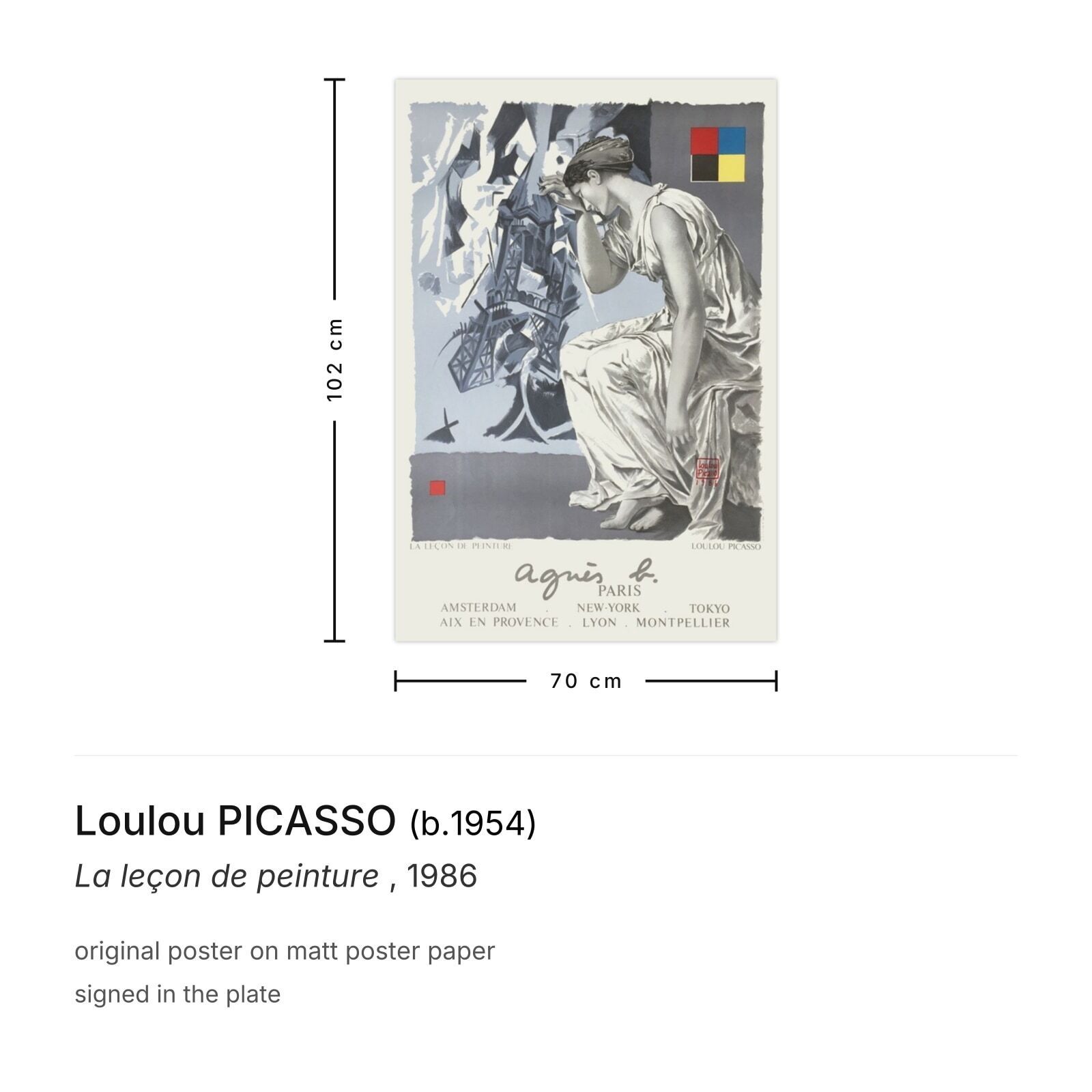Loulou Picasso Poster La Leçon De Peinture 1986 photo furniture