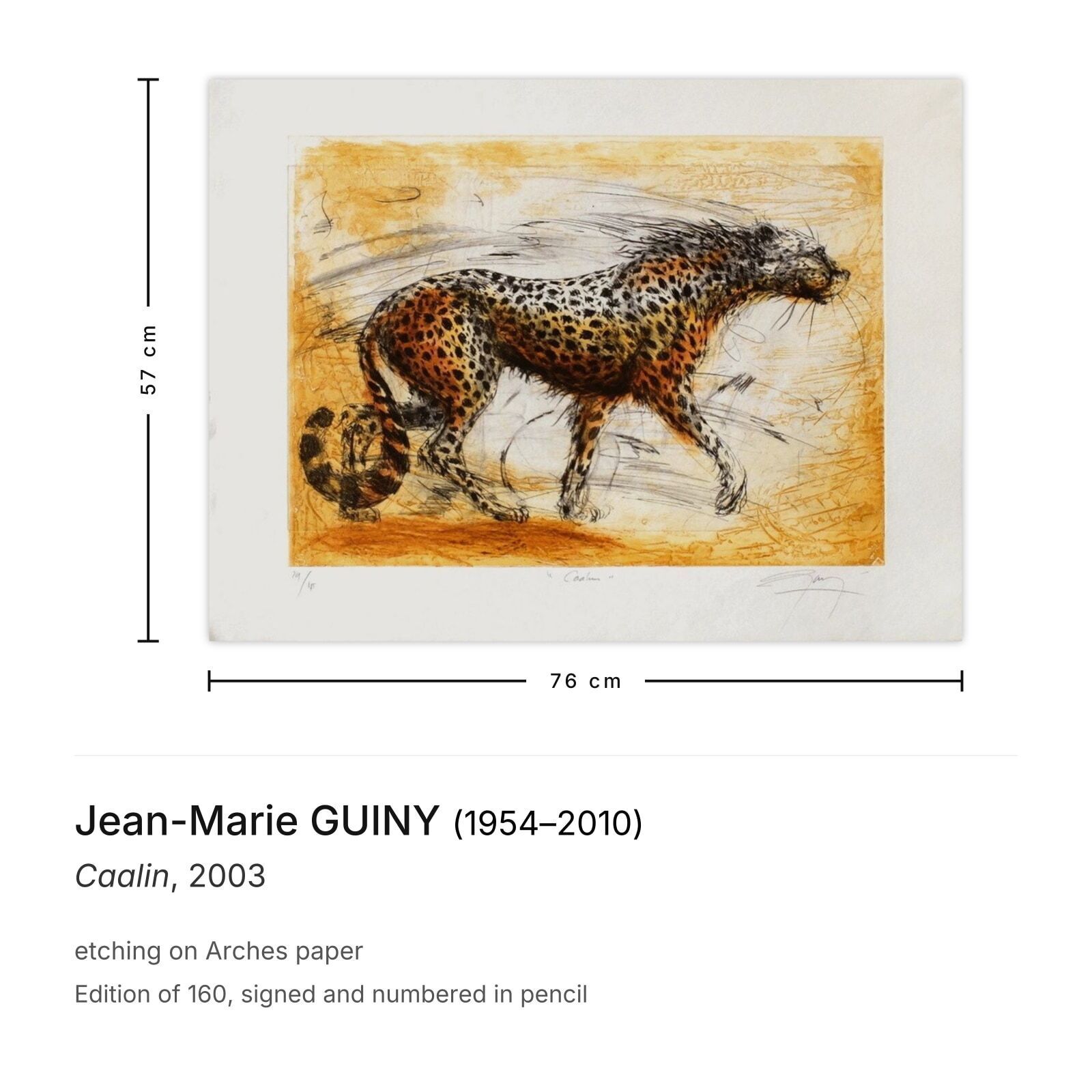 Jean Marie Guiny Gesigneerde Ets Caalin 2003 photo furniture