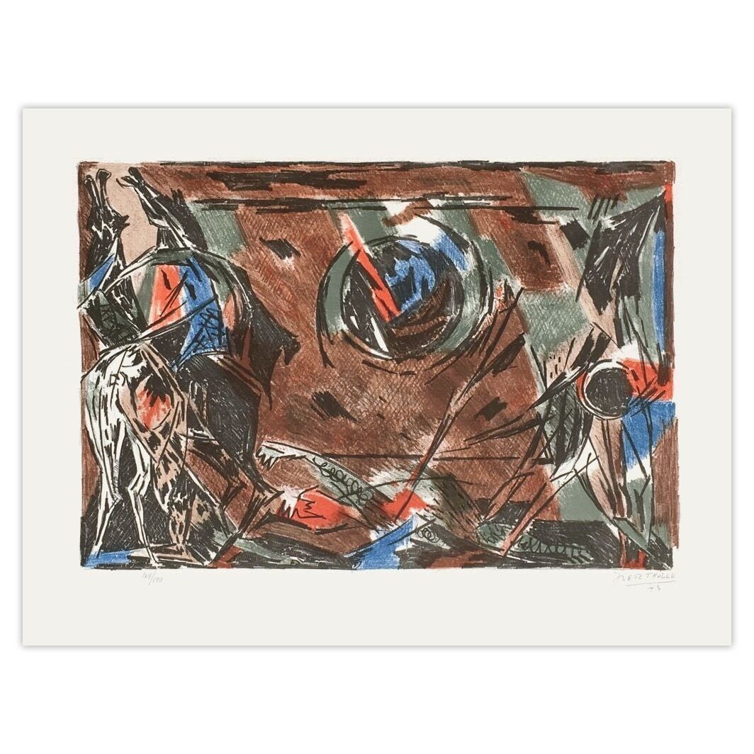 Jean Bertholle Gesigneerde Lithografie Don Quichotte 1973
