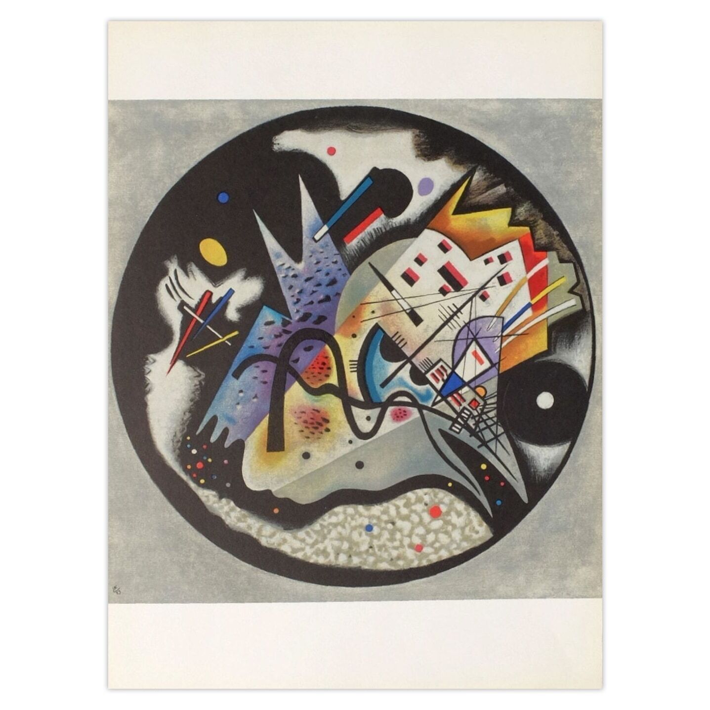 Wassily Kandinsky Lithografie Dlm118 Dans Le Cercle Noir 1960