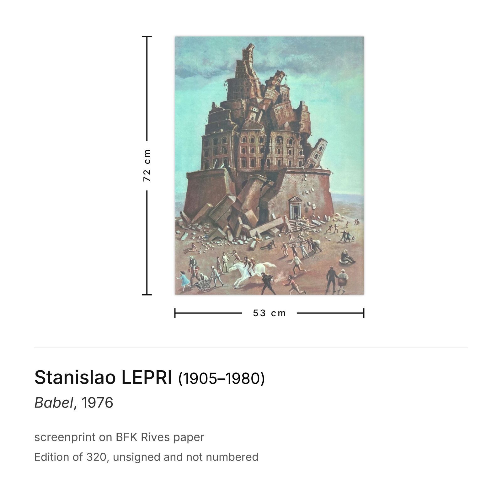 Stanislao Lepri zeefdruk Babel 1976 photo furniture