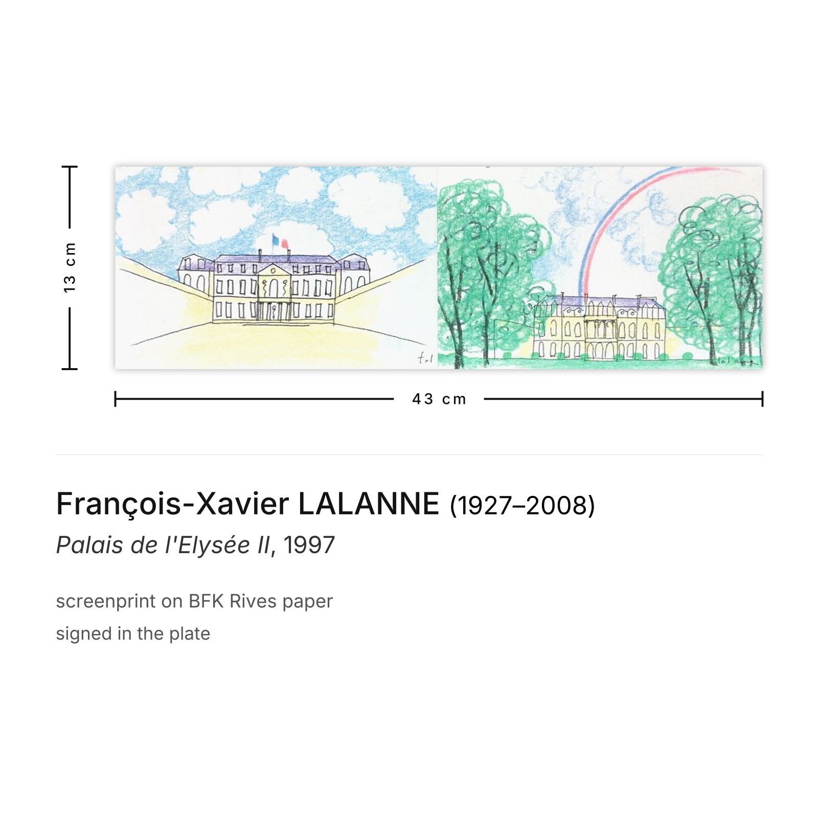 François Xavier Lalanne Screenprint Palais De L'elysée II 1997 photo furniture