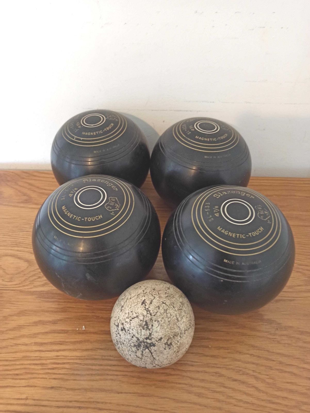 Sets Of Rink Bowls. Vintage. One Slazenger Set Including Jack.