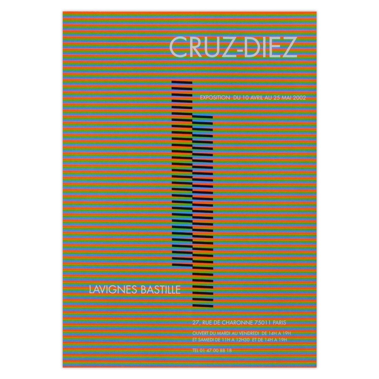 Carlos Cruz Diez Poster Expo 2002 Lavignes Bastille