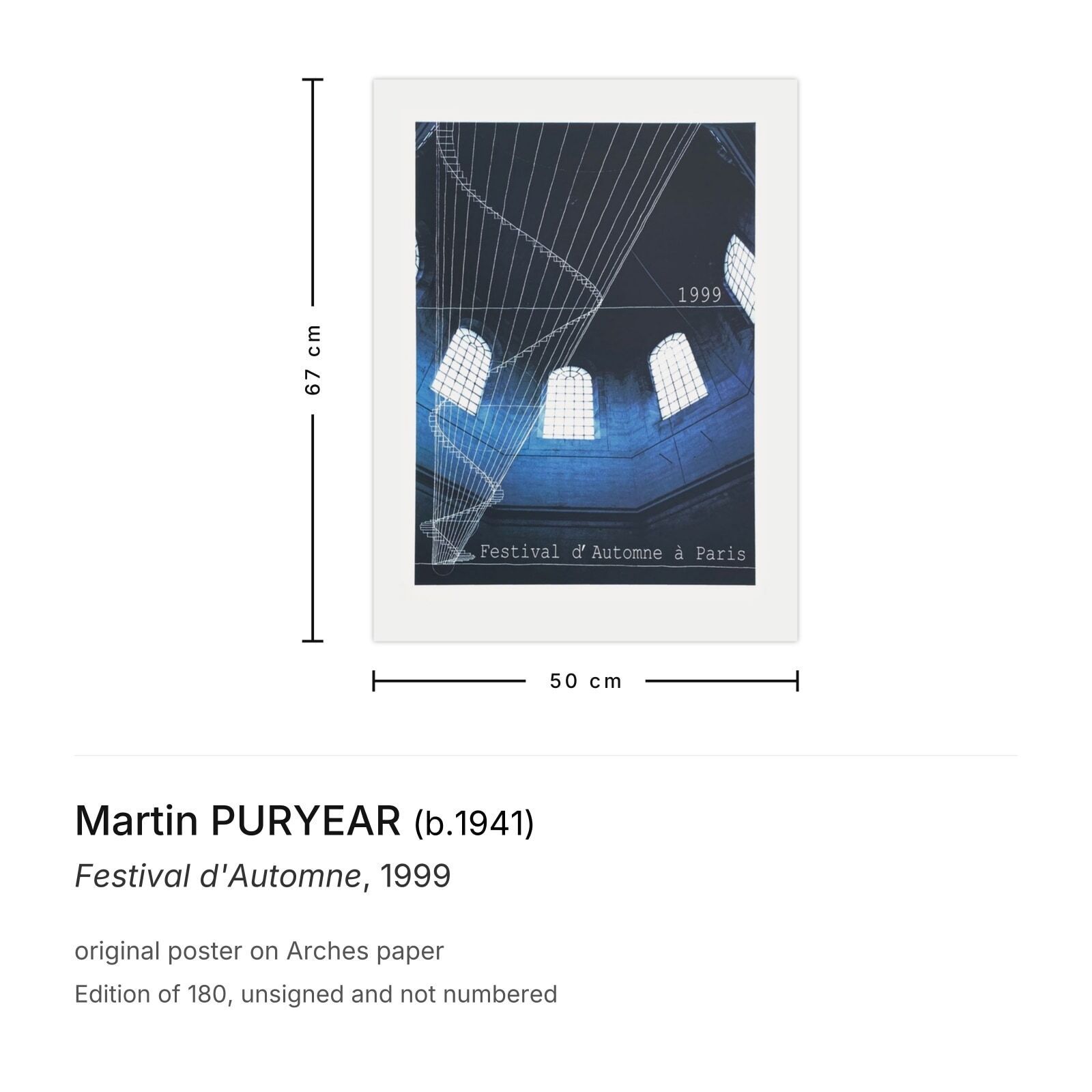 Martin Puryear Poster Festival D'automne 1999 photo furniture
