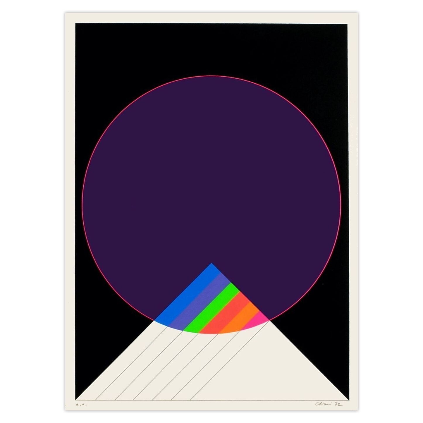 Eugenio Carmi Gesigneerde Zeefdruk Segnale Immaginario 1972