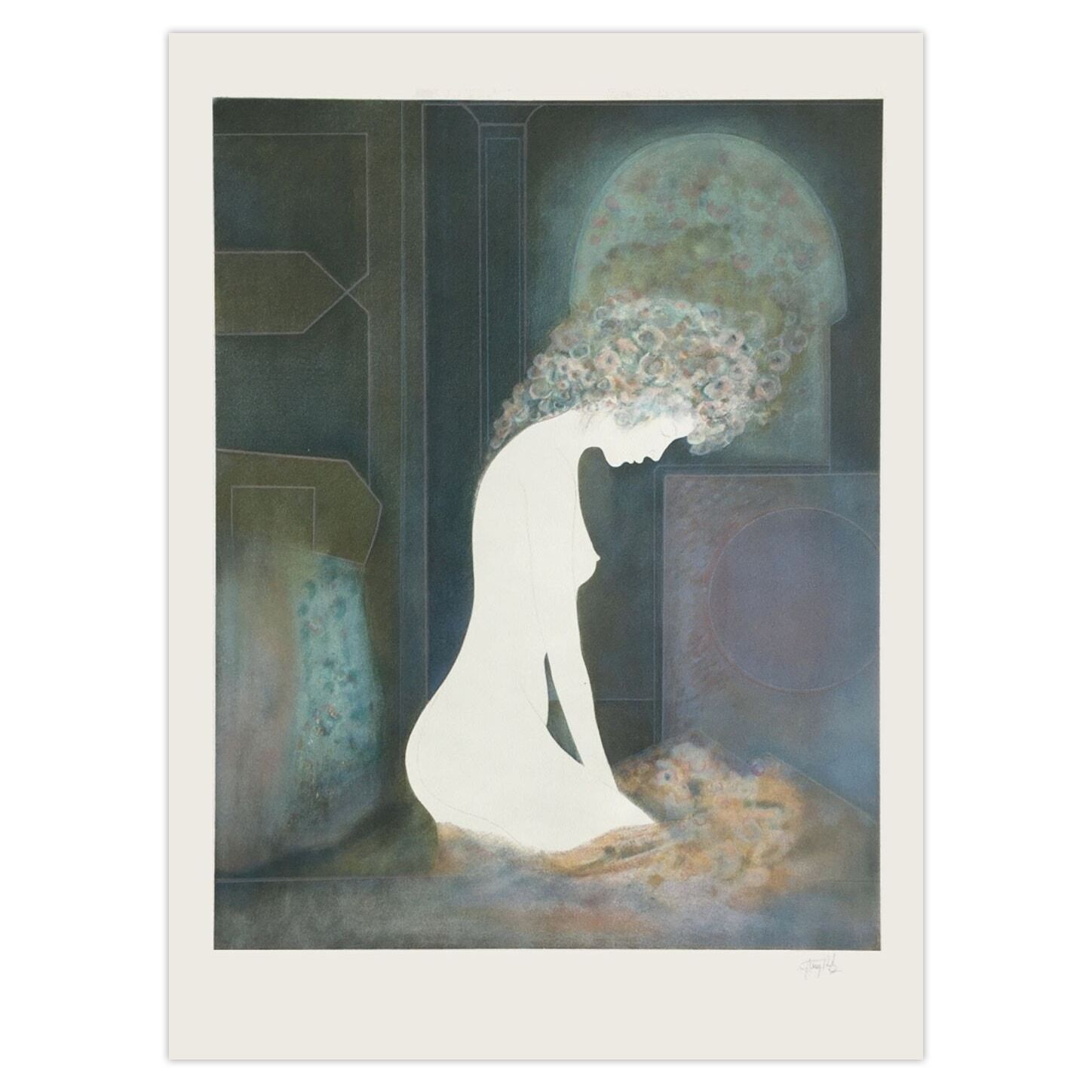 Guy Ribes Gesigneerde Lithografie Nu III 1985