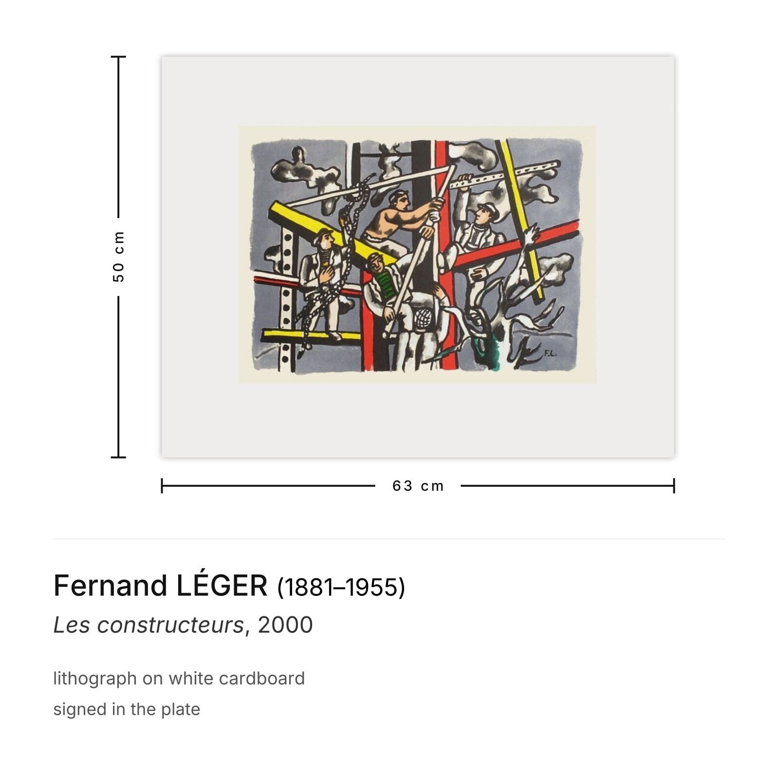 Fernand Léger Lithografie Les Constructeurs 2000 photo furniture