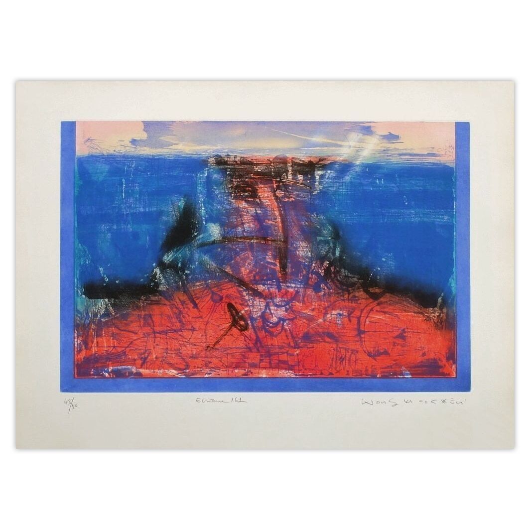 Moo Chew Wong Gesigneerde Ets Ecriture 161 1975