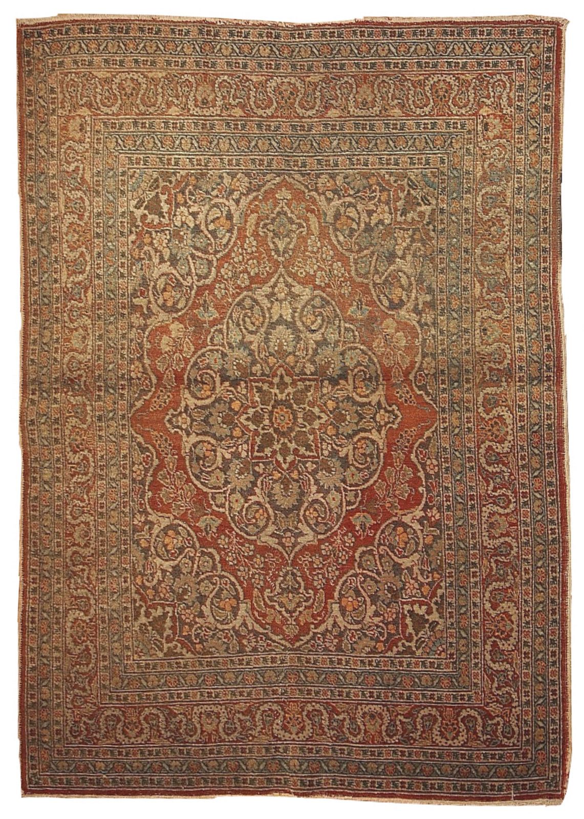 Tapis oriental fait main, 128 cm x 179 cm, laine, années 1920