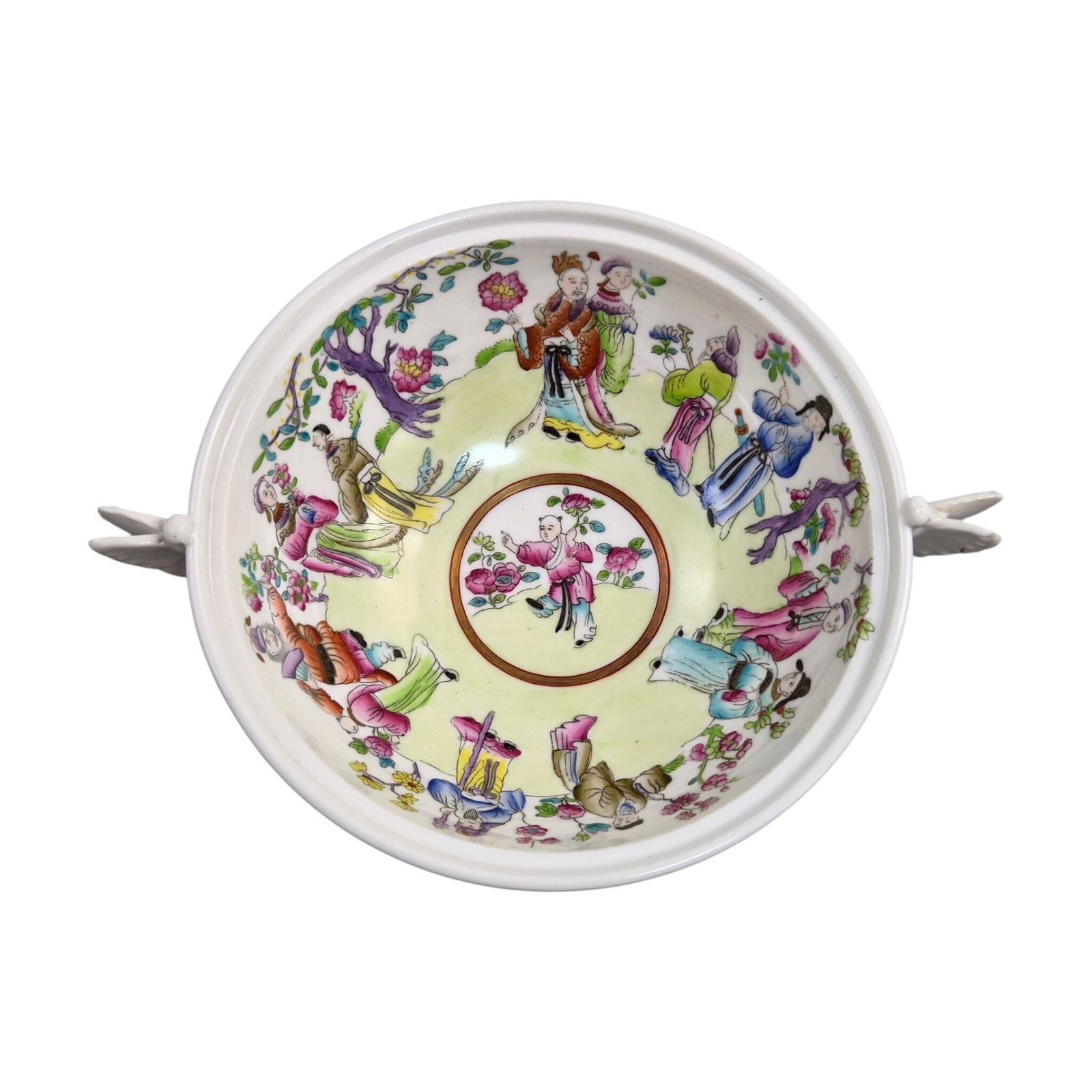 Zeldzame Spode Felspar Porcelain schaal op voetstuk met vlinderhengsel, ca. 1821 photo buy
