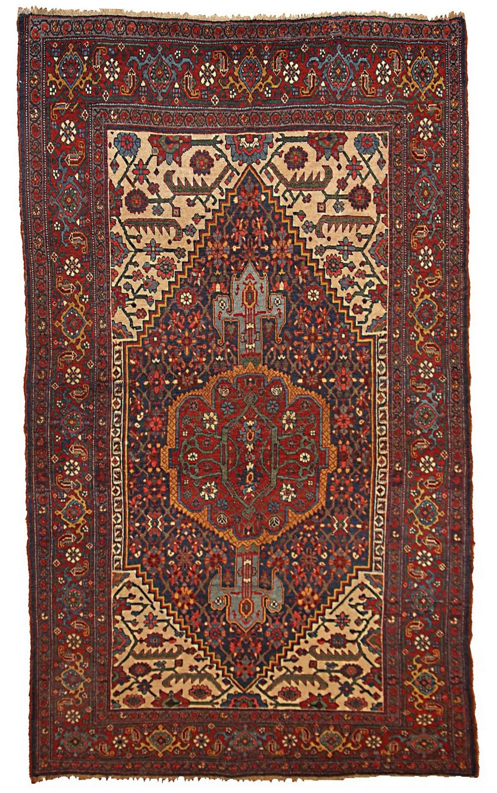 Handgemaakt antiek tapijt 149 cm x 225 cm, jaren 1880, wol