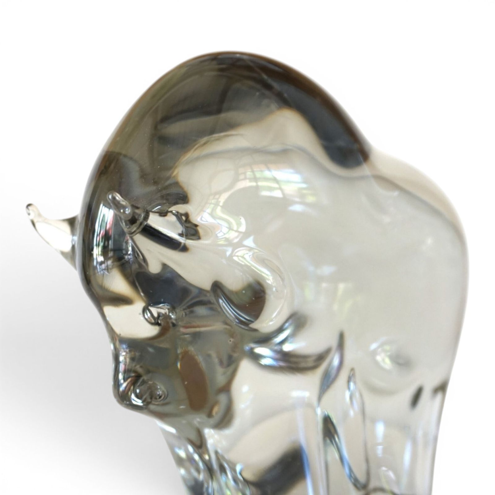 Livio Seguso Murano stier glassculptuur, 1970 photo furniture
