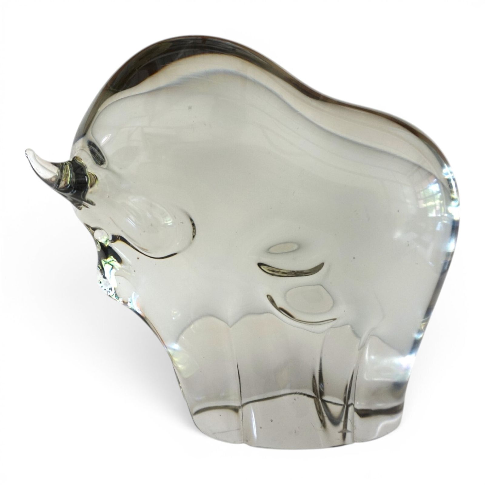 390.0 Livio Seguso Murano stier glassculptuur, 1970 photo