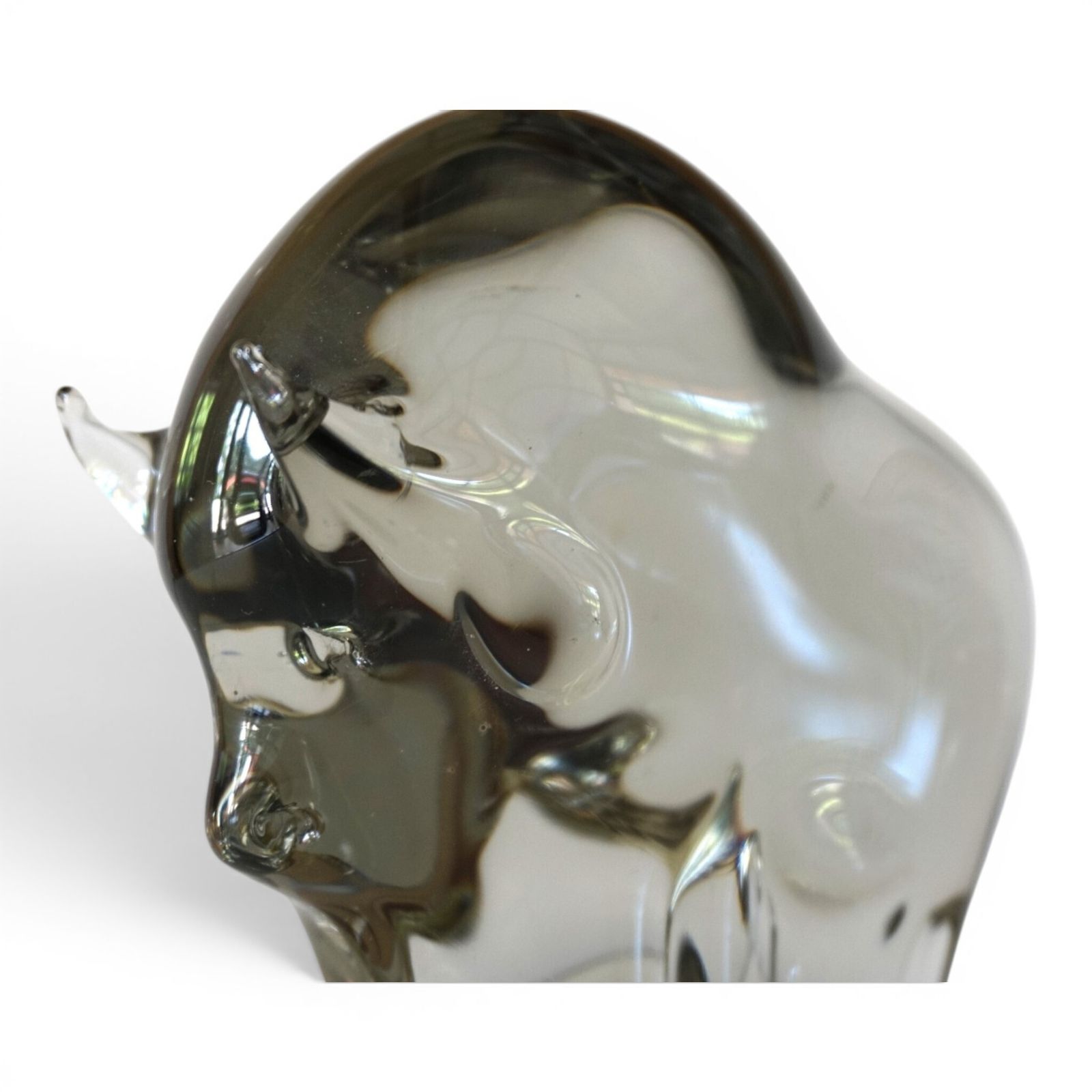 photo vinterior Livio Seguso Murano stier glassculptuur, 1970