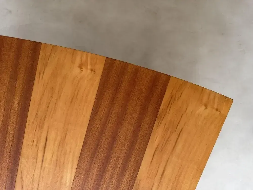 Fan Shaped Coffee Table With Inlaid Wood, 1950s photo 638.0