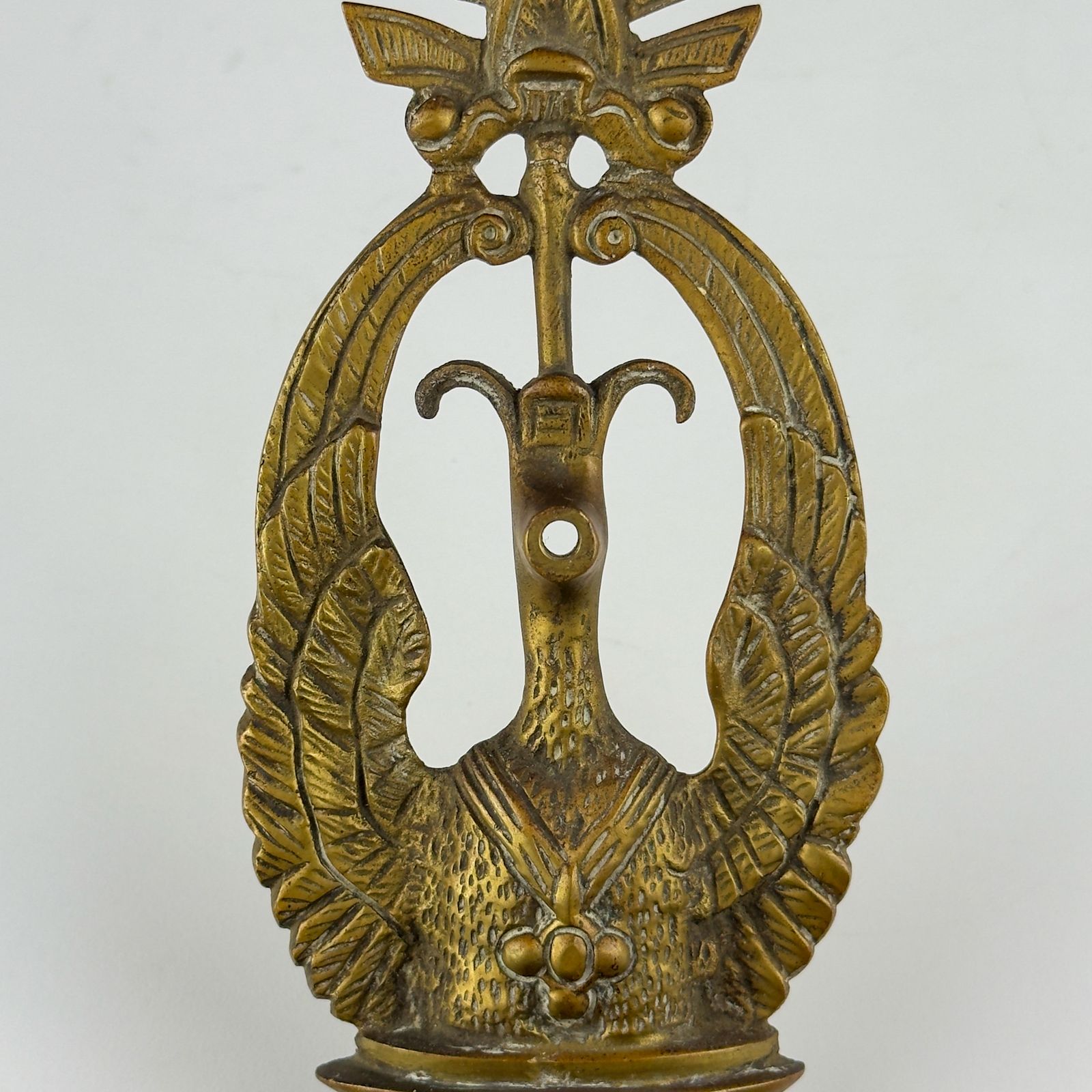 Lighting Antique Empire Bronze Wall Candle Sconces, Italy, Early 20th Century, Set Of 2 photo