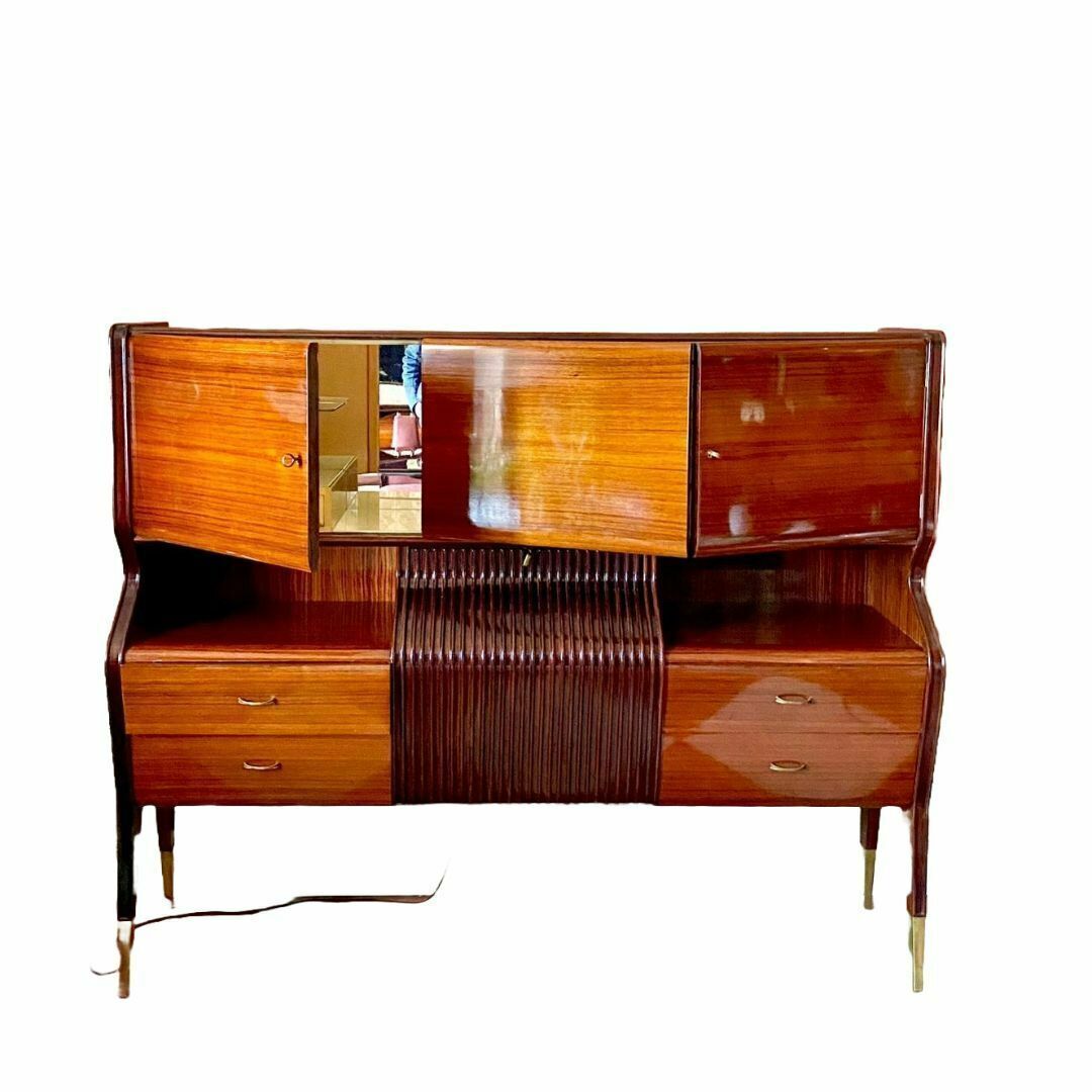 Mid Century Modern Italian Bar Cabinet, Osvaldo Borsani 1950s photo furniture