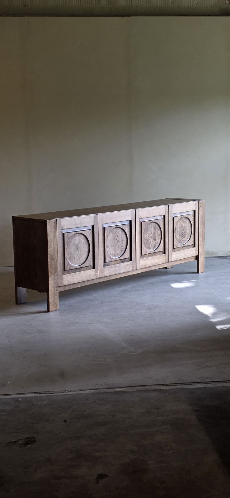 Brutalistisch dressoir in naturel eiken photo furniture