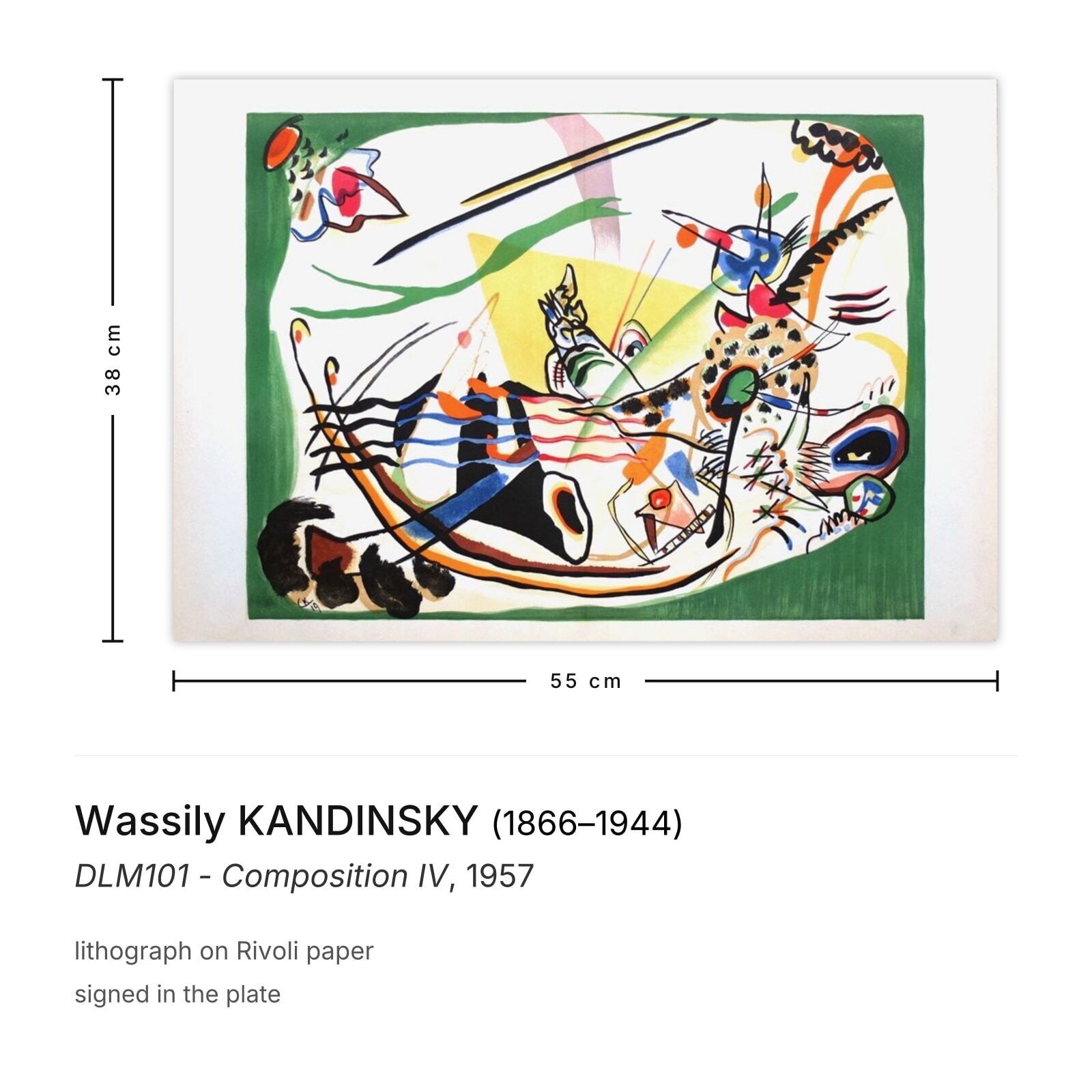 Wassily Kandinsky Lithografie Dlm101 Composition IV 1957 photo furniture