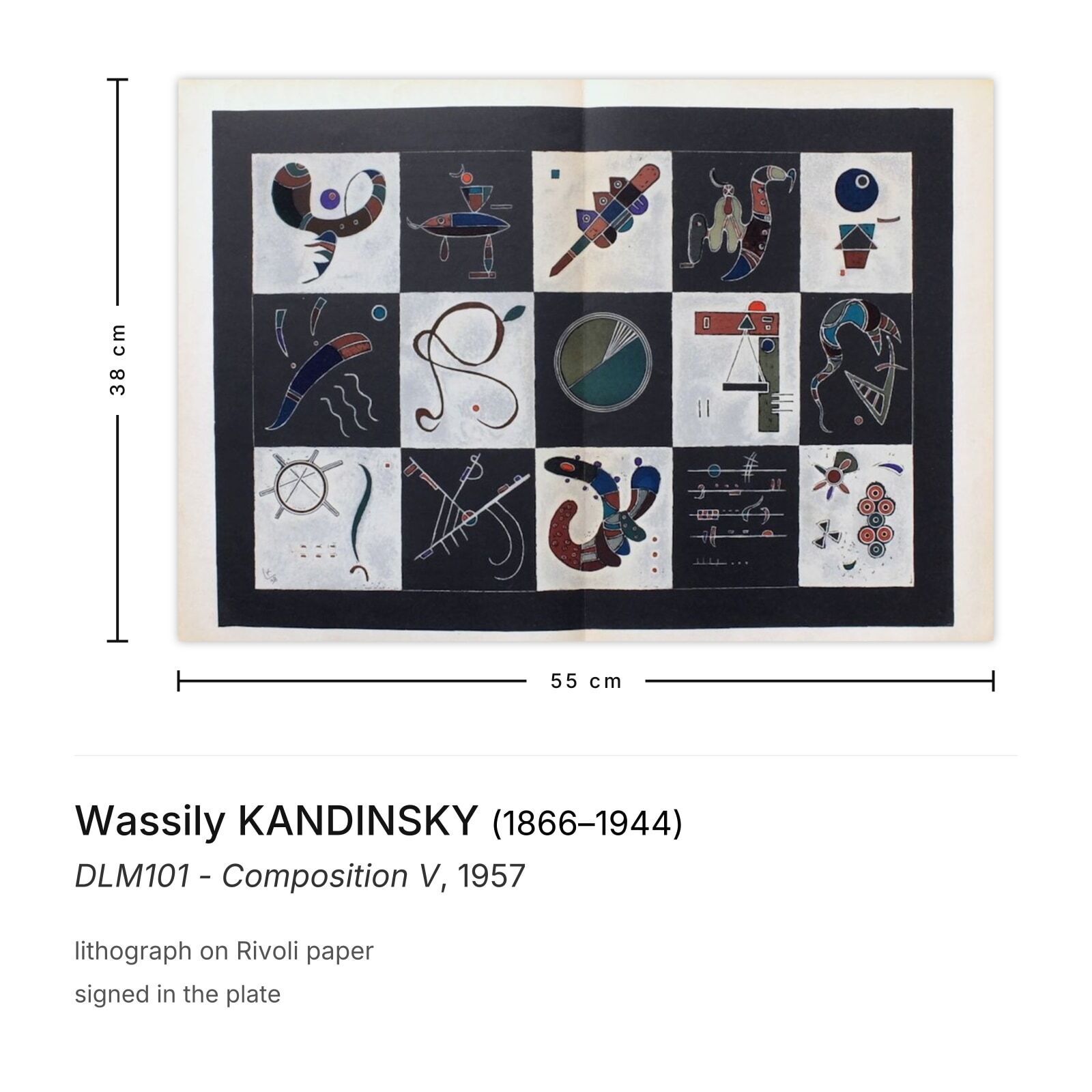 Wassily Kandinsky Lithografie Dlm101 Composition V 1957 photo furniture