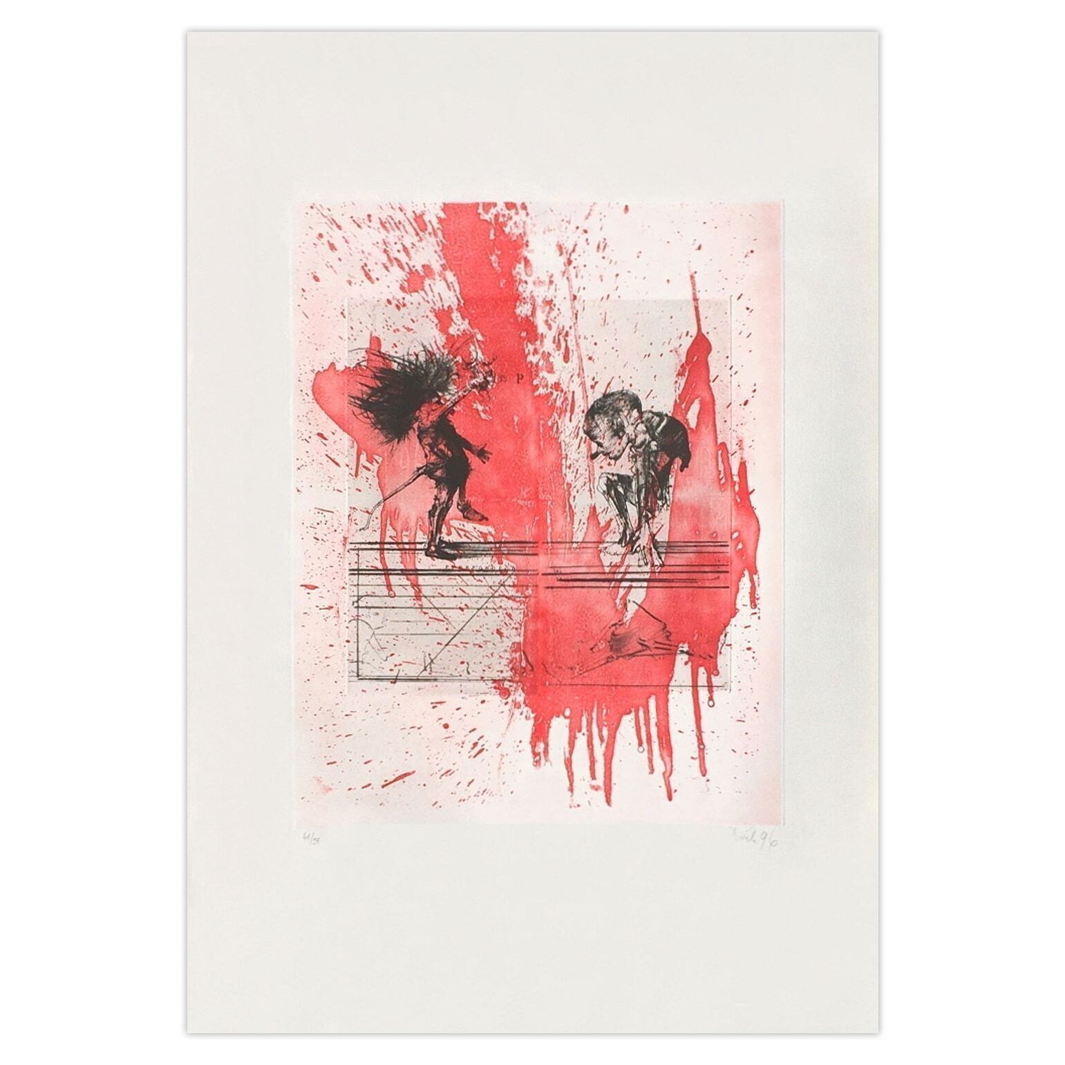Miodrag Djuric Dado Signed Etching La Différence 1996