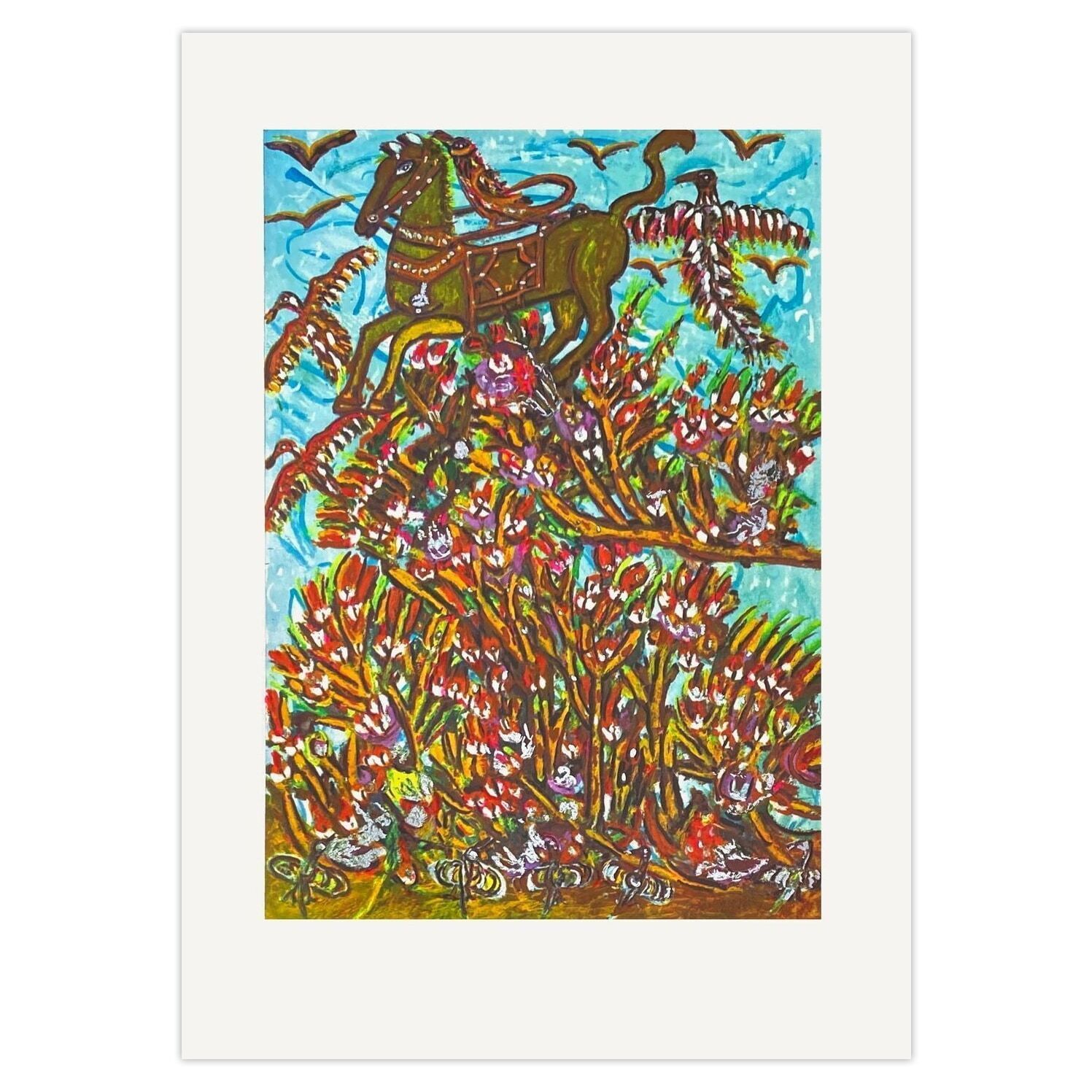 Menachem Messinger Screenprint Memory Of The Shettl 1974