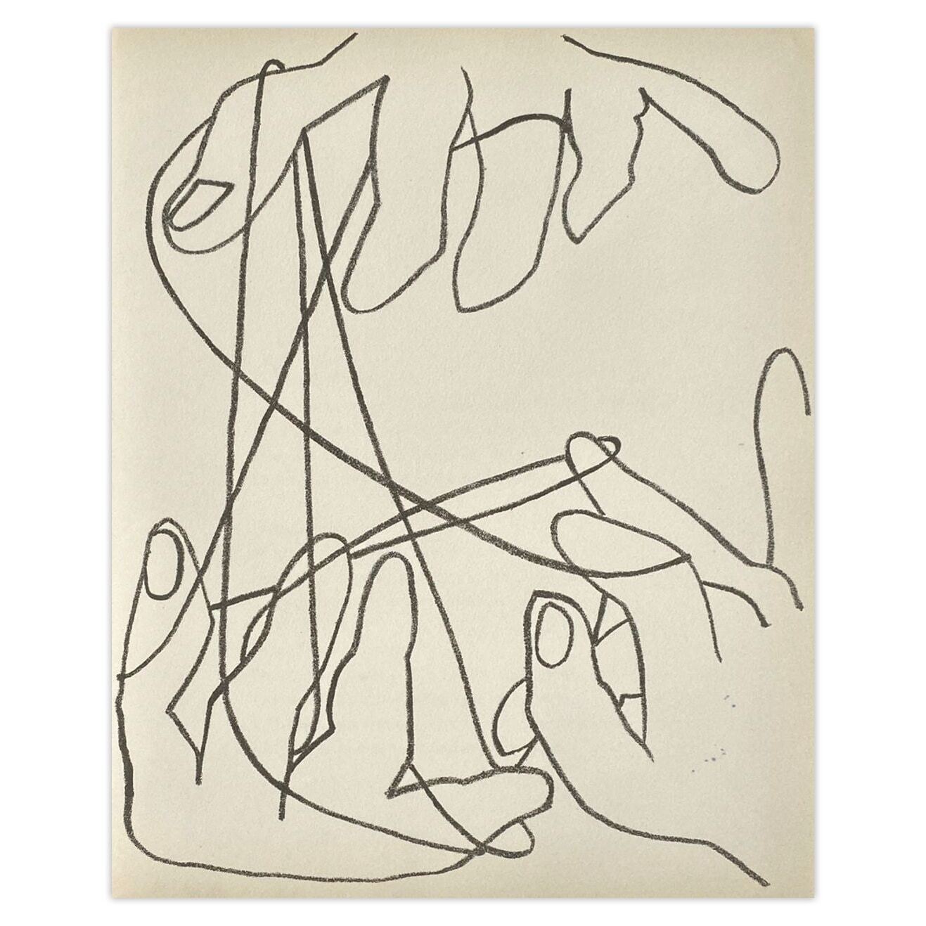 Françoise Gilot Lithograph Pages D'amour   André Verdet 04 1951