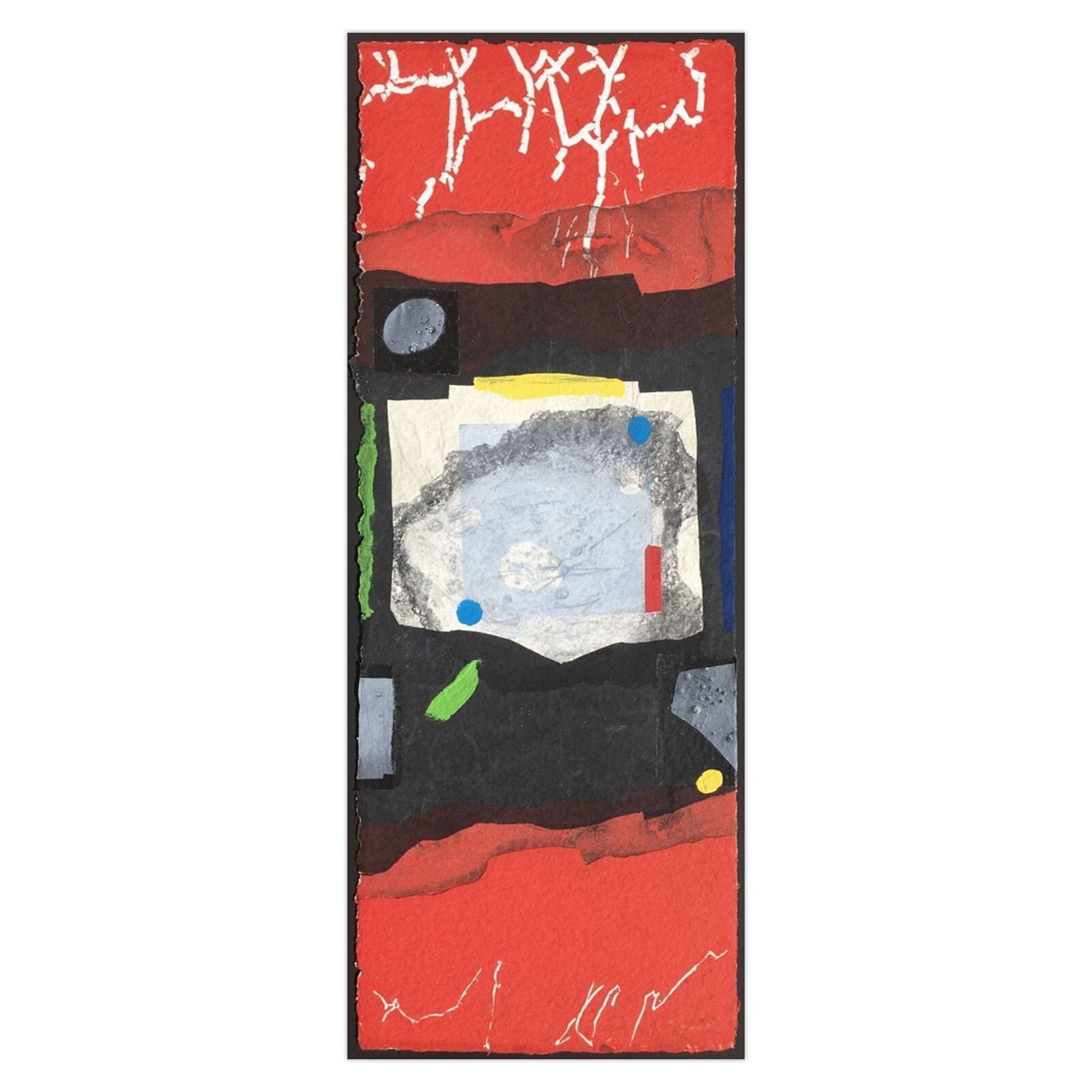 Perrotte Lionel Gesigneerde Carborundum Ets Les Quatre Couleurs Rouge 1995