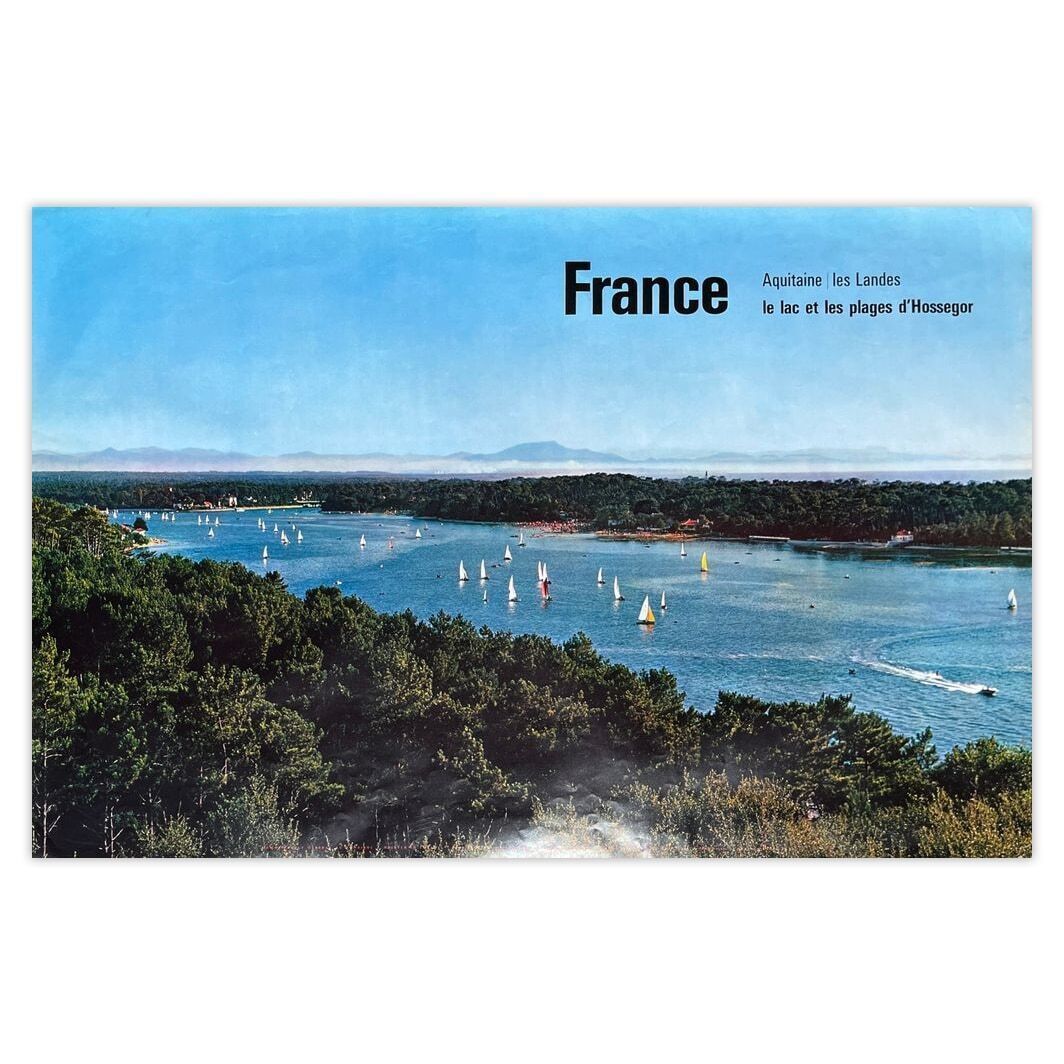 Collectif Draeger Tourisme Poster France Hossegor Lac Et Plages (Fitte) 1960