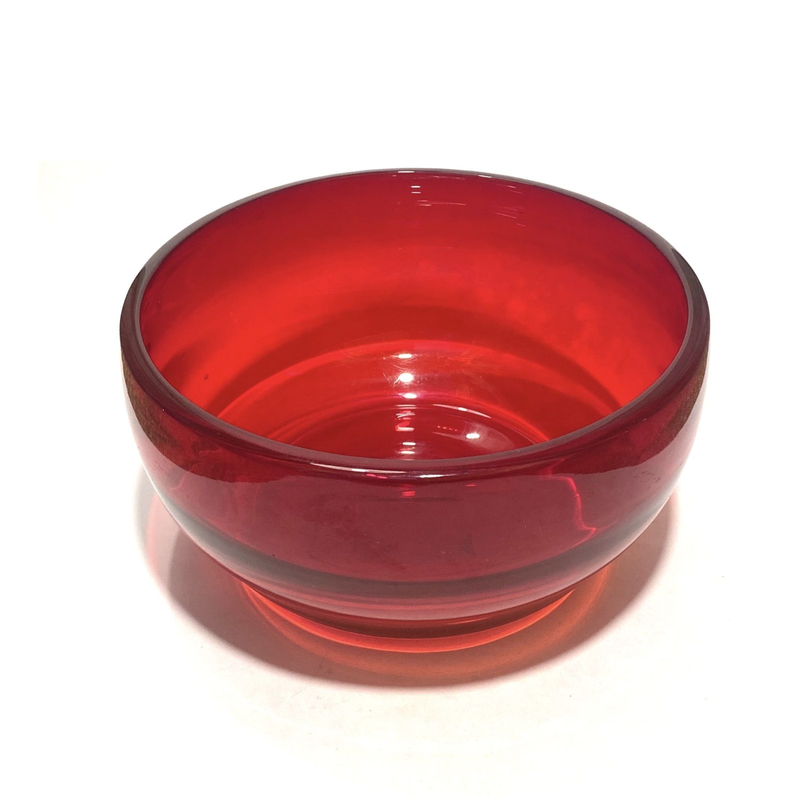 Whitefriars Glass grote optische schaal 9380 in robijnrood, mid-century modern decor photo Woonaccessoires