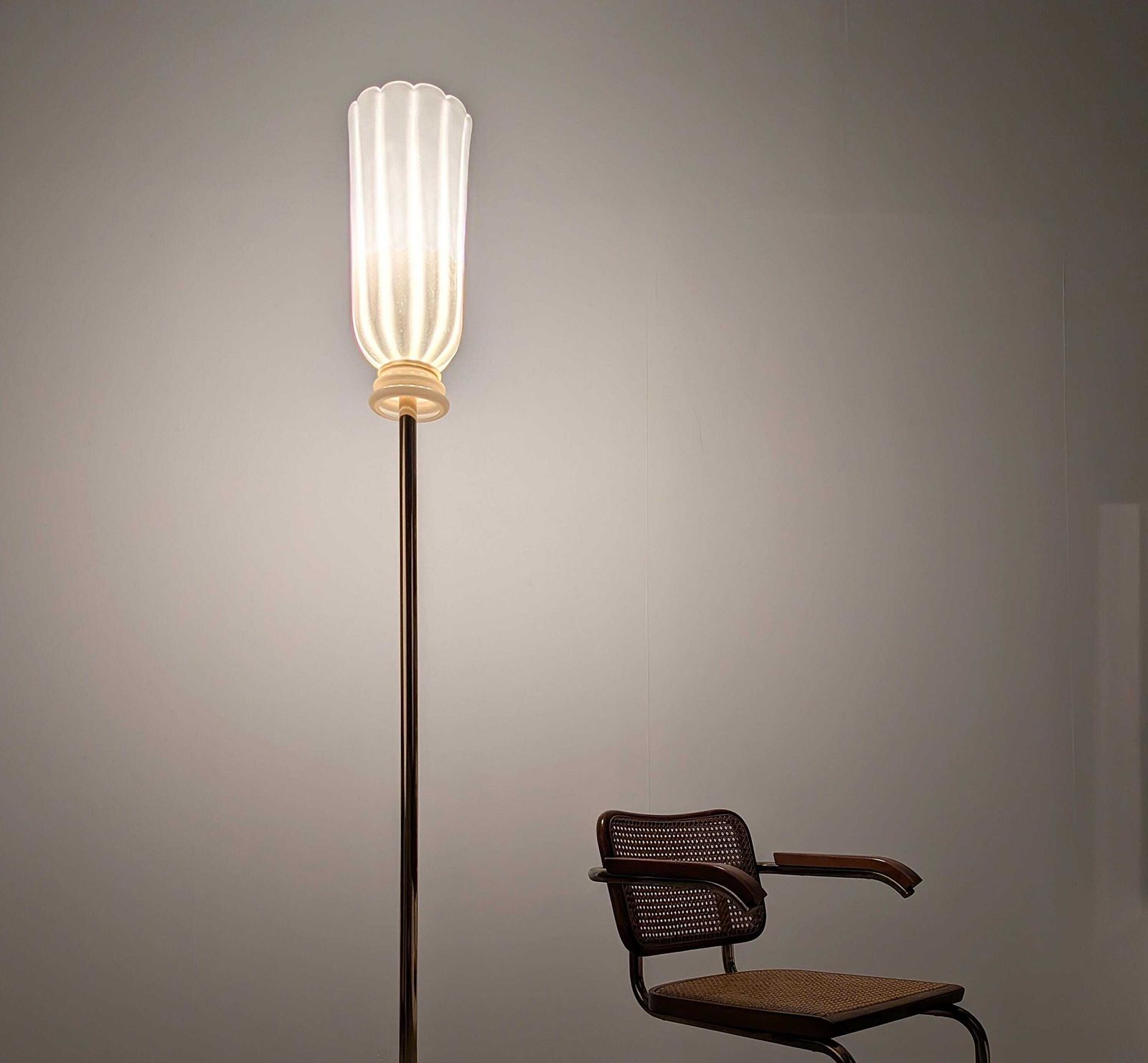 Lampadaire Barovier & Toso XII Apostoli en verre de Murano à feuilles d'or 24 carats, Italie, 2002 photo Luminaires