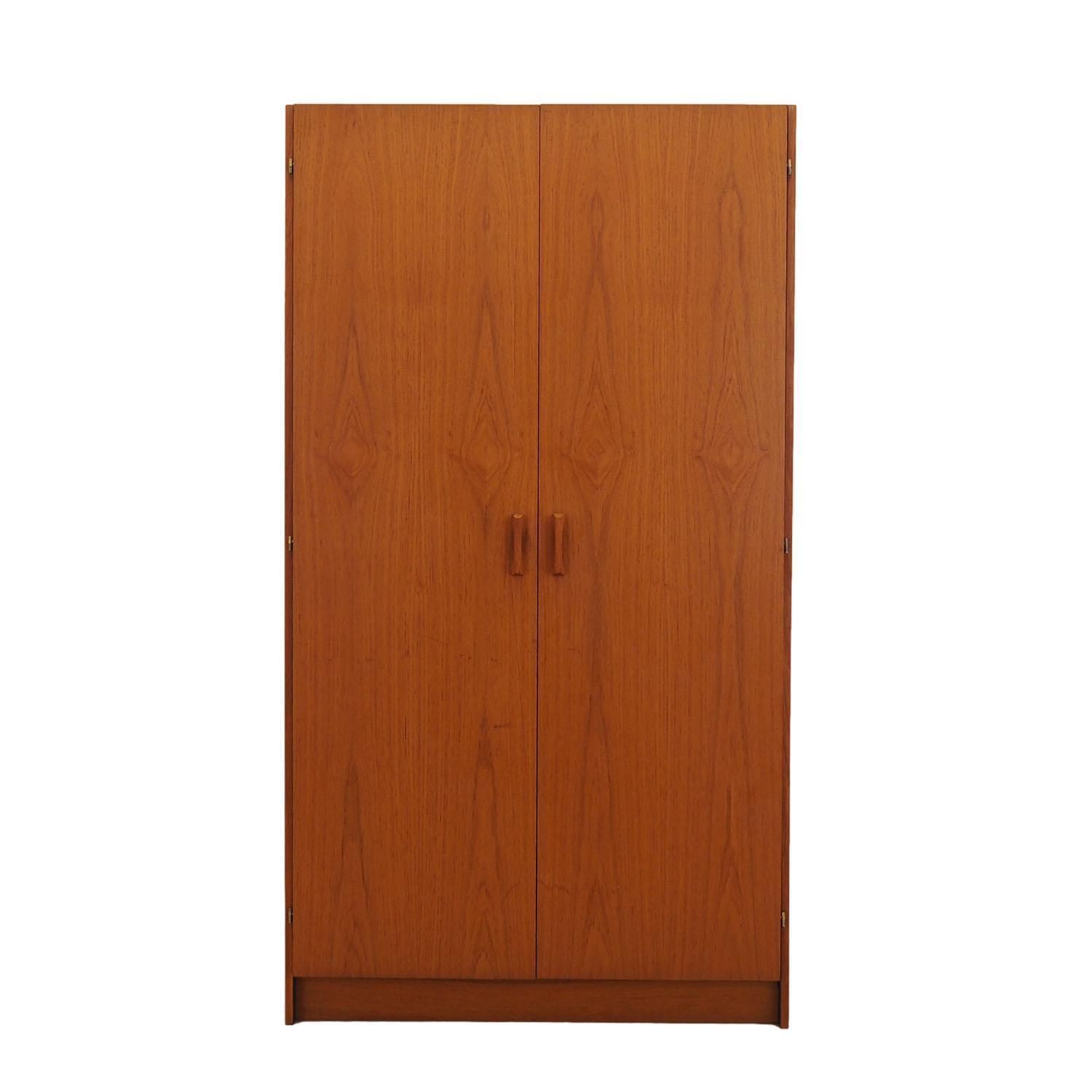 Teakhouten kledingkast, Deens design, jaren 1970, gemaakt in Denemarken