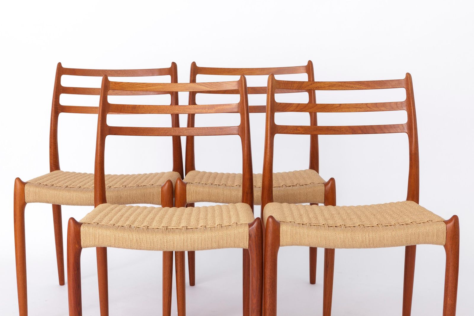 4 van 8 Niels Otto Møller Model 78 eetkamerstoelen | Deens teakhout Mid-Century Modern | 1968 photo buy