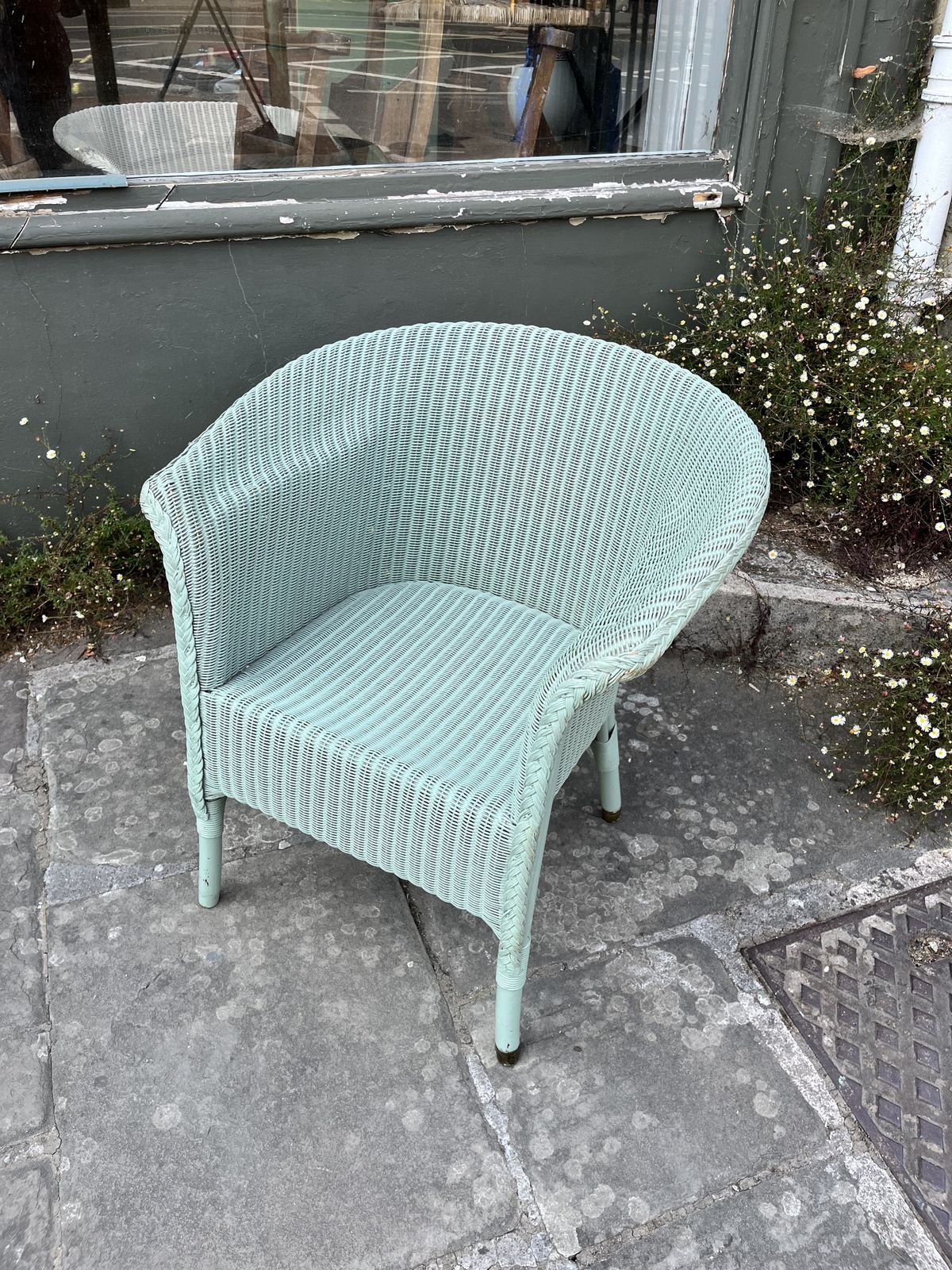 Green Lloyd Loom Woven Garden/ Bedroom Chair photo furniture