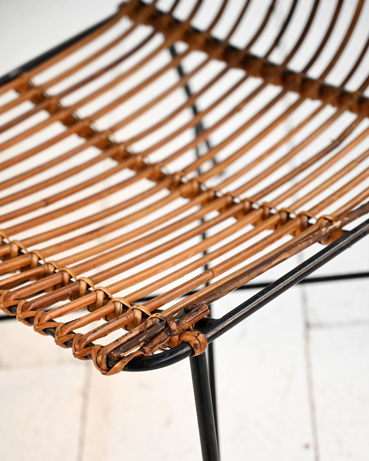 Pair Of Rattan And Metal Chairs, 1960s photo buy