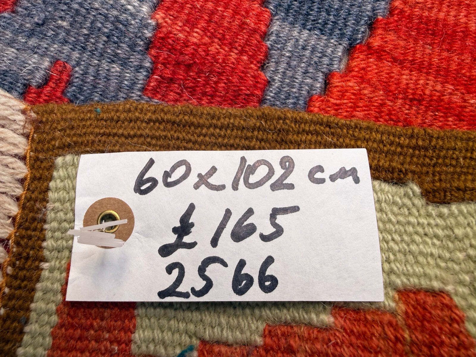Vintage Turkse Mini Kilim 60x102 Cm Wol Klein Kelim Loper, Shabby Chic 2566 photo vinterior