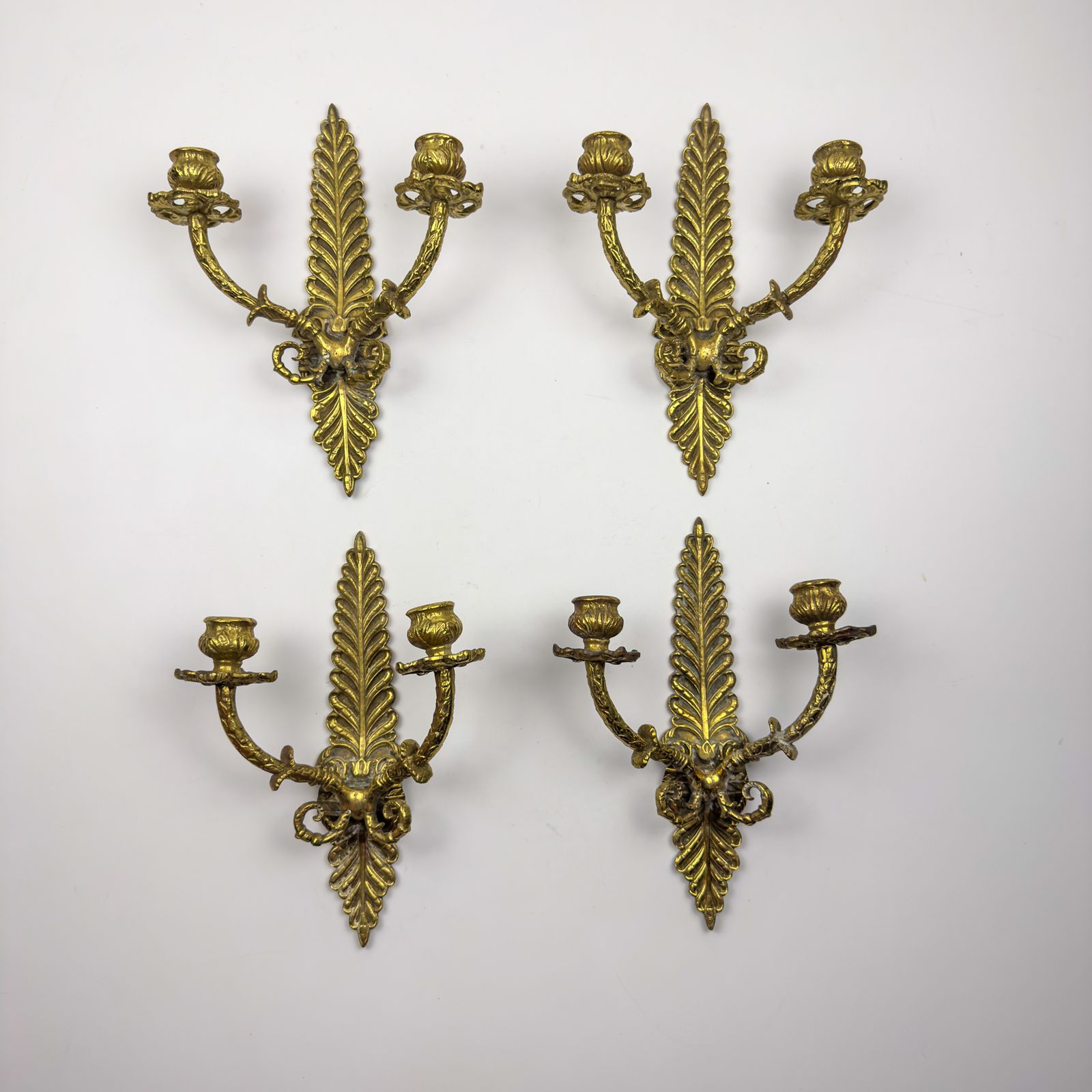 Antique Empire Bronze Wall Candle Sconce, Italy, Late 19th Century photo furniture