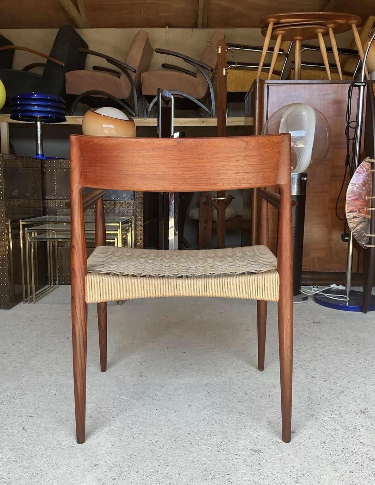 Danish Modern Chair By Enjar Larsen & Bender Madsen For Willy Beck, Mid Century Style photo buy