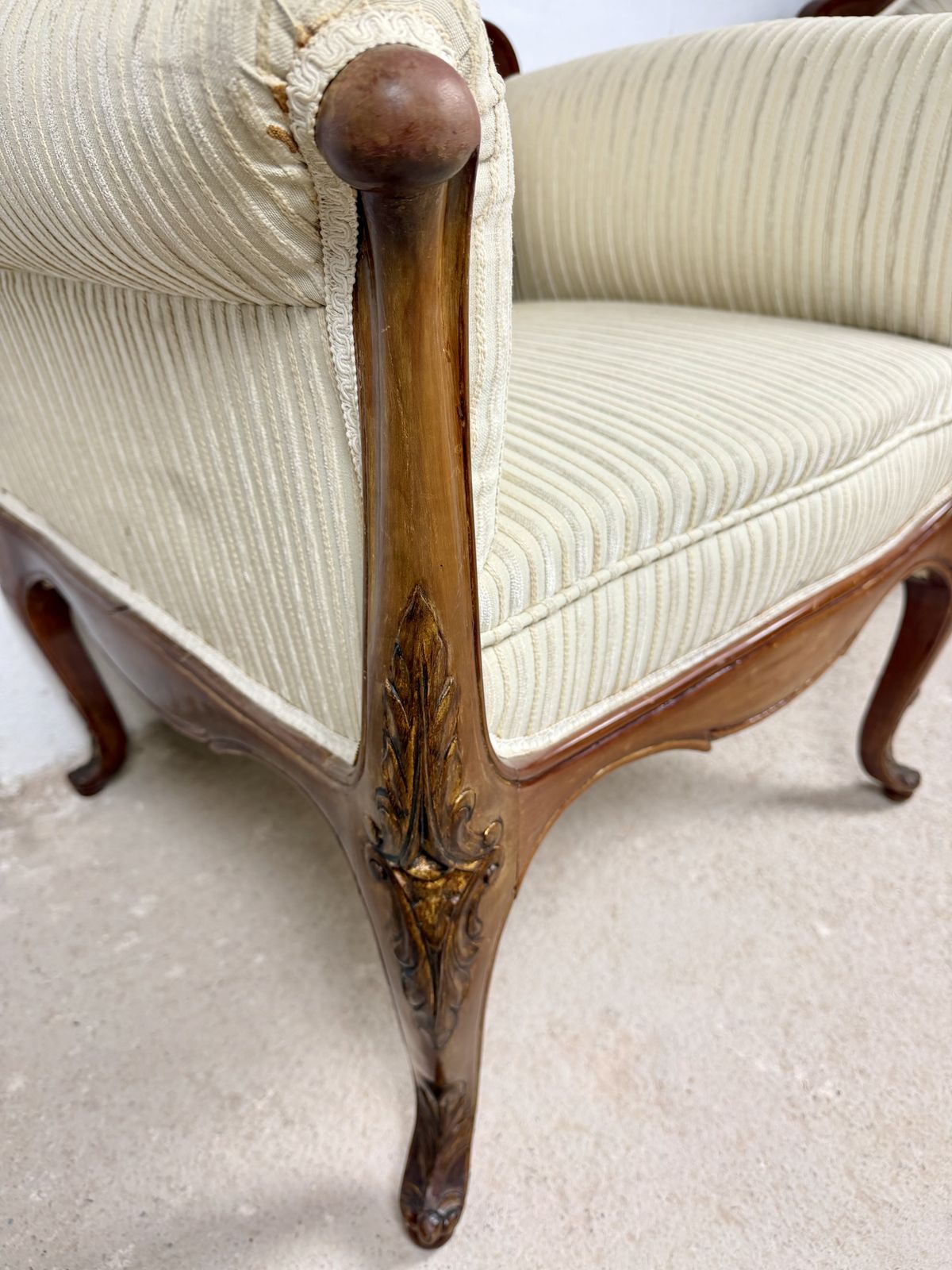 photo for sale Paar Franse Louis XV-stijl fauteuils, jaren 1960
