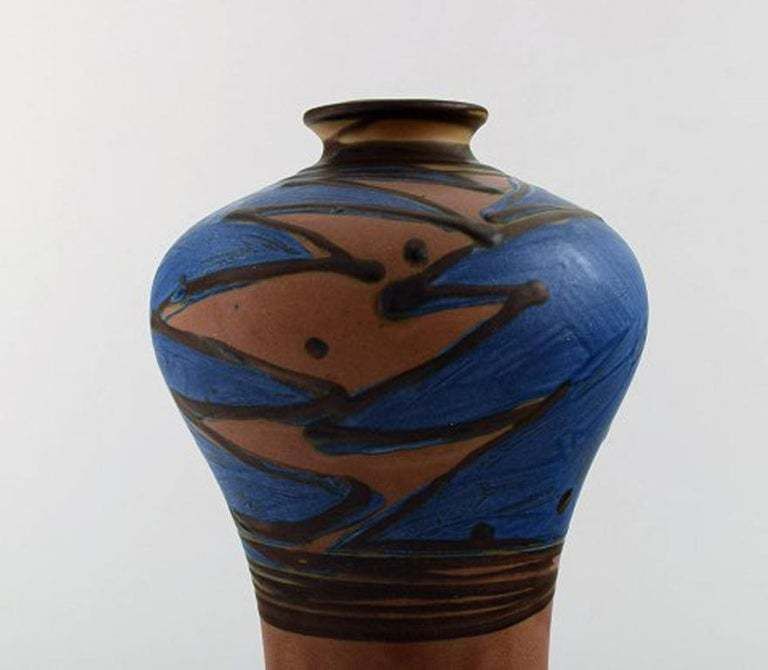 Kähler, Hak, Glazed Stoneware Vase In Modern Design, 1930s 1940s photo for sale