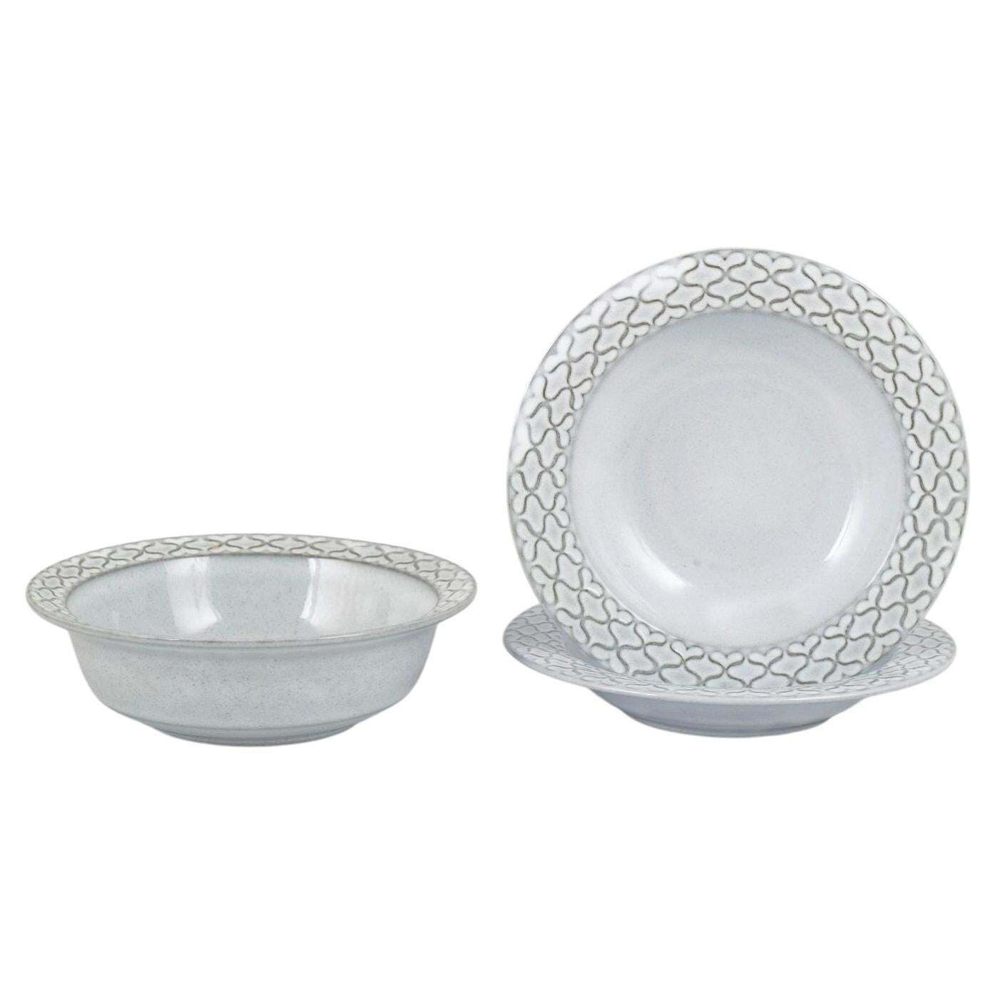Jens Harald Quistgaard For Kronjyden / Bing & Grøndahl. Set Of Three Bowls.