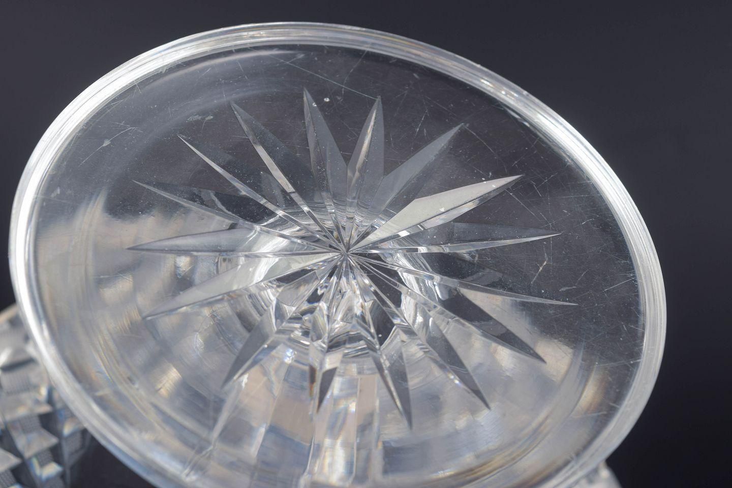Geslepen Compote In Helder Kristalglas Met Stervormige Rand. Jaren 1930/40 photo Woonaccessoires