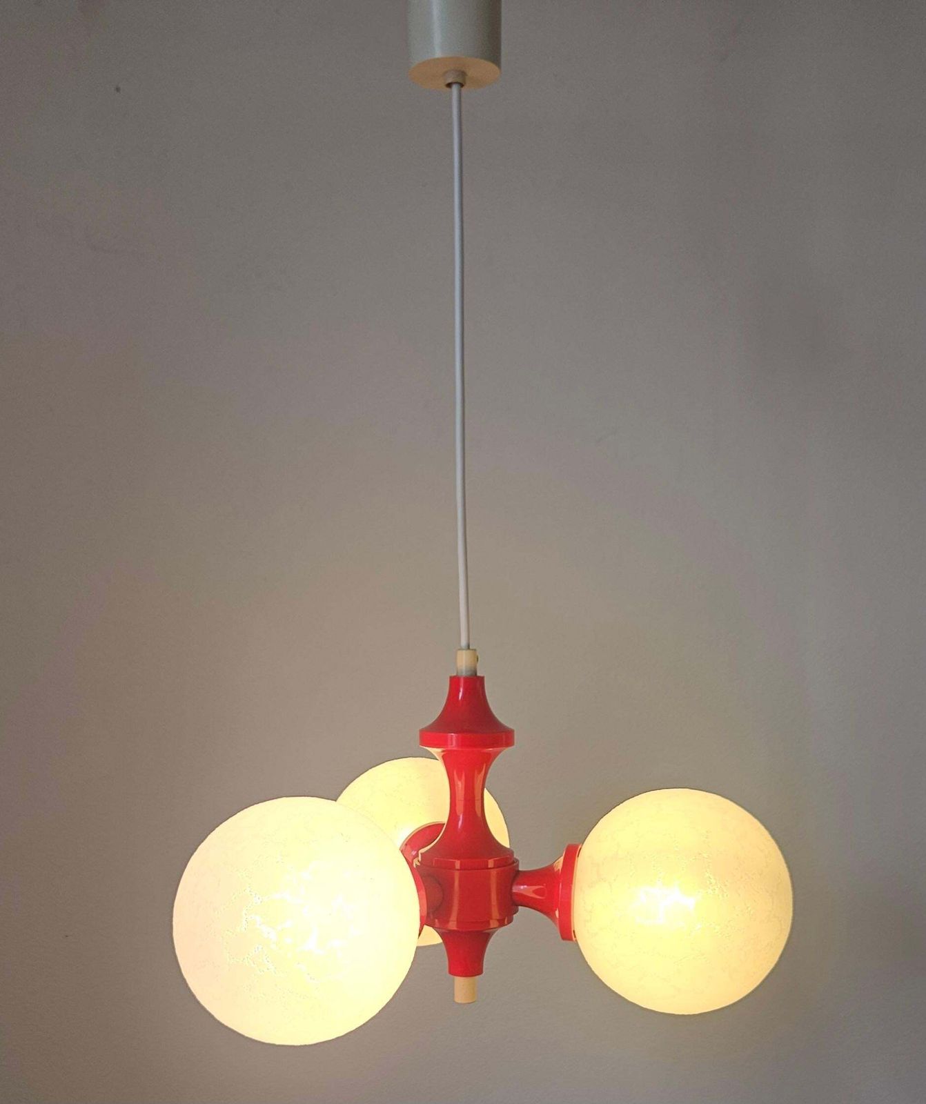 Lustre ou suspension Sputnik mid-century, Richard Essig, Allemagne, années 1970 photo vintage