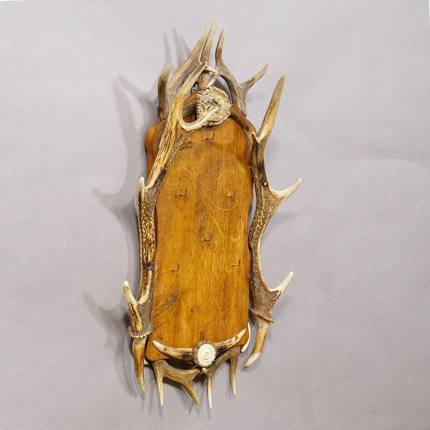 Antique Black Forest Antler Key Rack, Germany Ca. 1930s photo for sale
